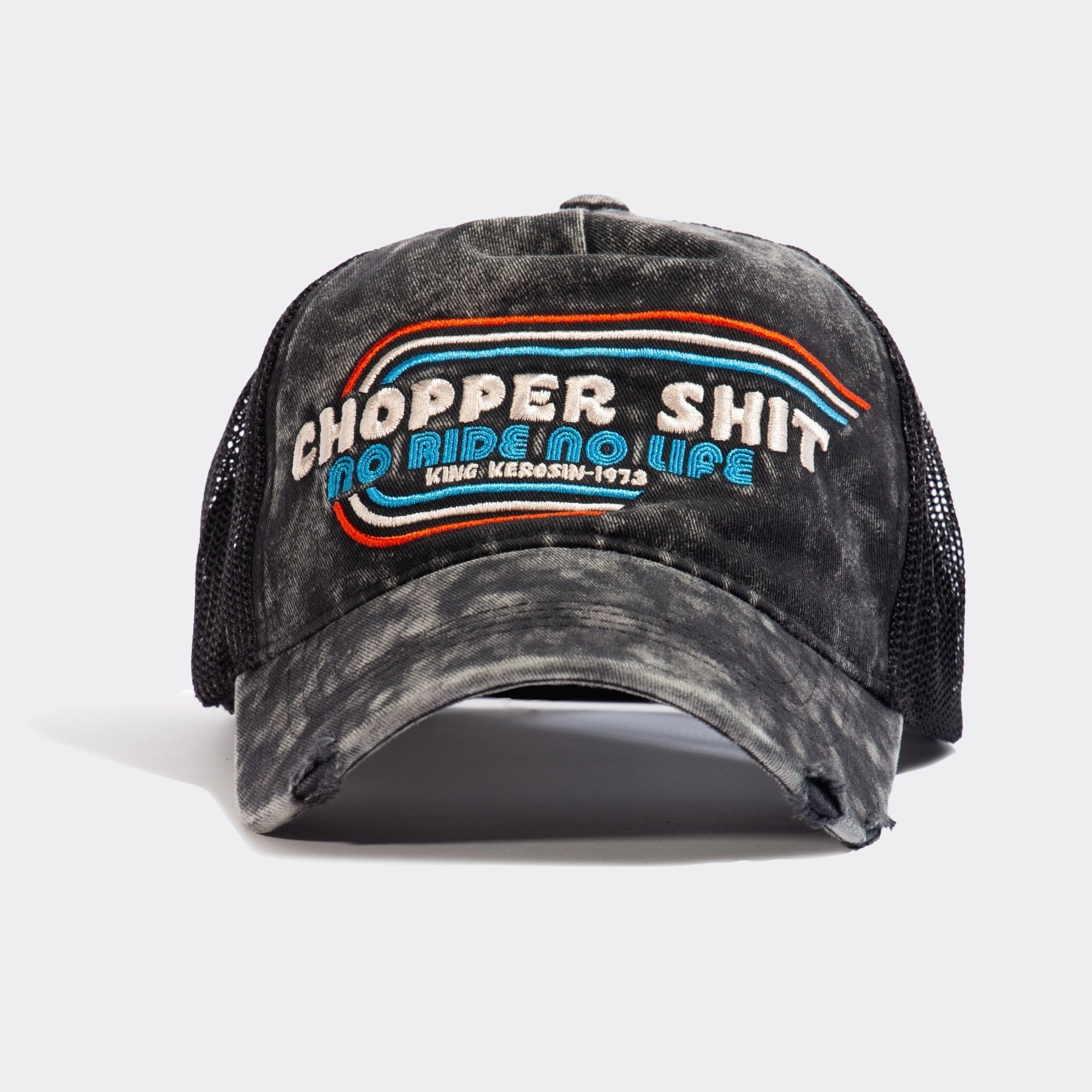 Trucker Cap im Used - Look «Chopper Shit» Trucker Cap von King Kerosin