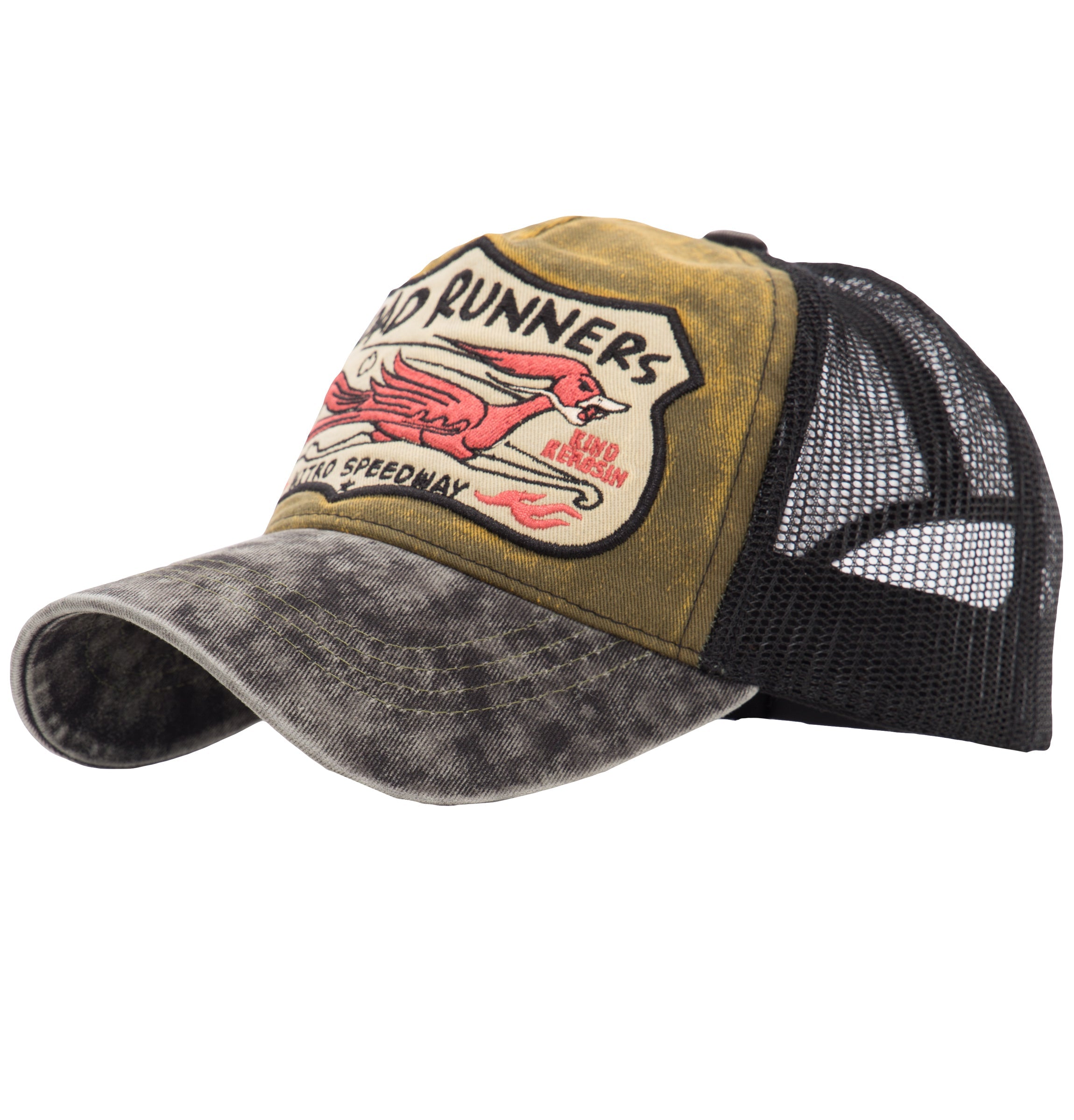 Trucker Cap im Used Look mit seitlichem Patch»Road Runners «Road Runners» Trucker Cap von King Kerosin