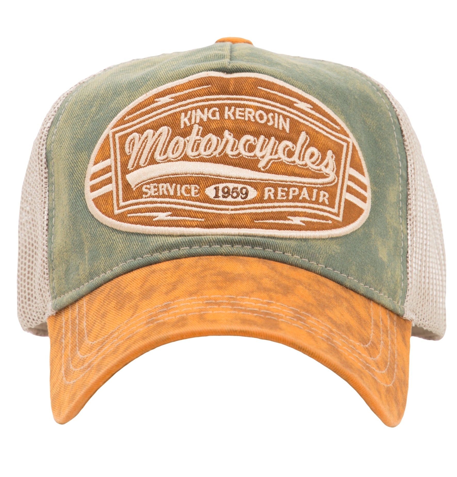 King Kerosin - Trucker Cap im Vintage Look mit seitlichem Patch»Motorcycles «Motorcycles»