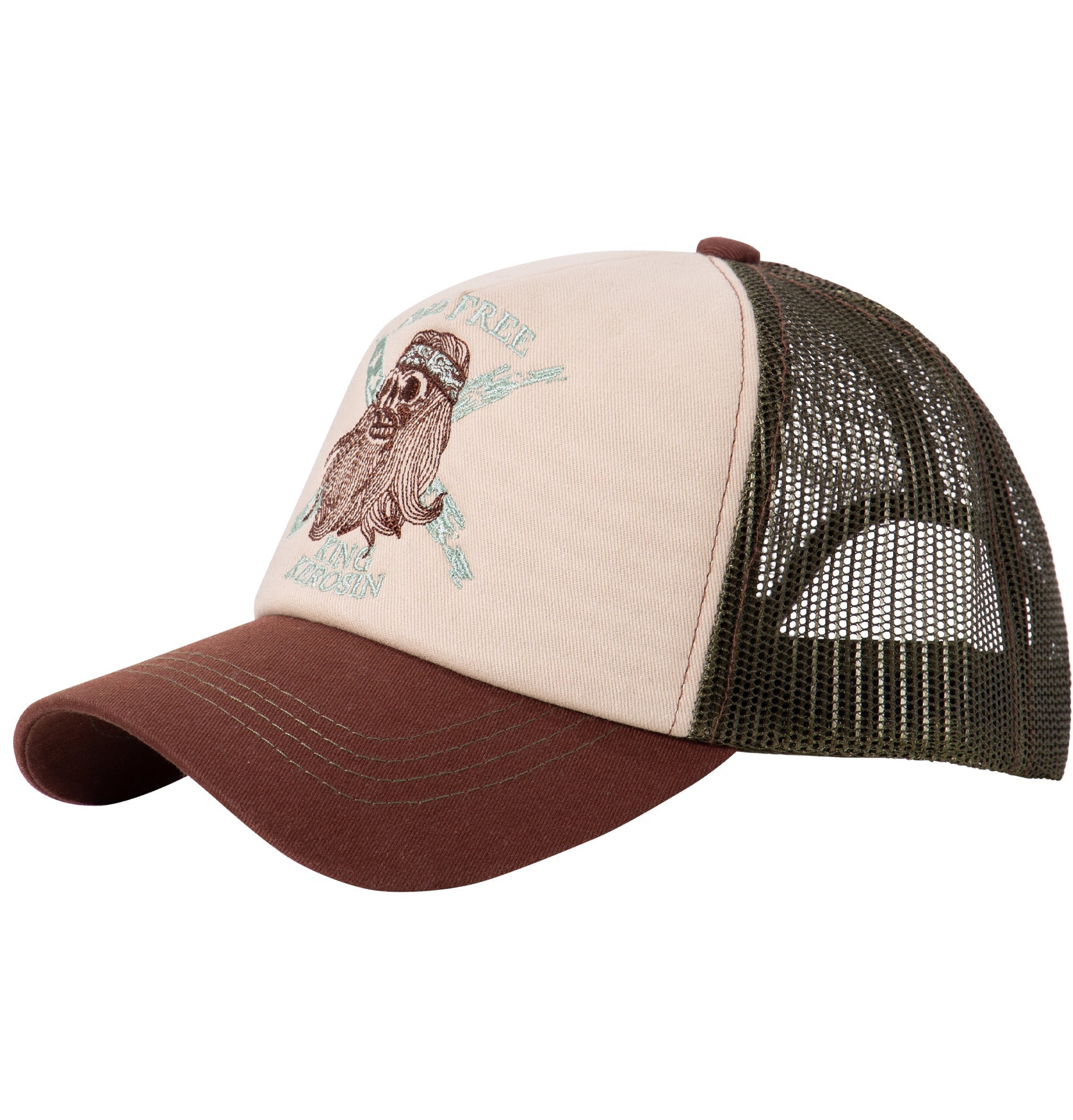 Trucker Cap in Colour - Blocking Optik «Ride Free» Trucker Cap von King Kerosin