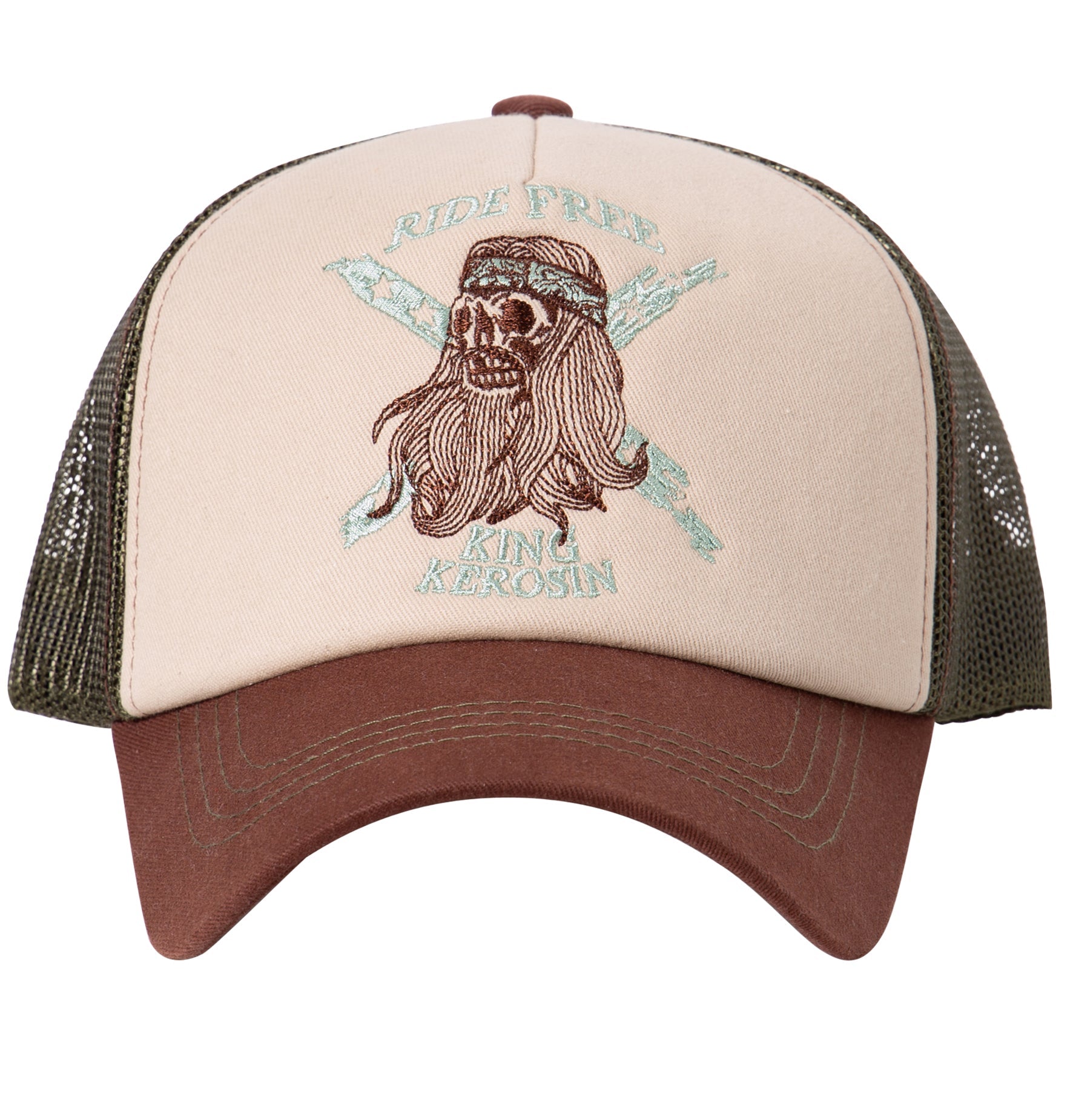 Trucker Cap in Colour - Blocking Optik «Ride Free» Trucker Cap von King Kerosin
