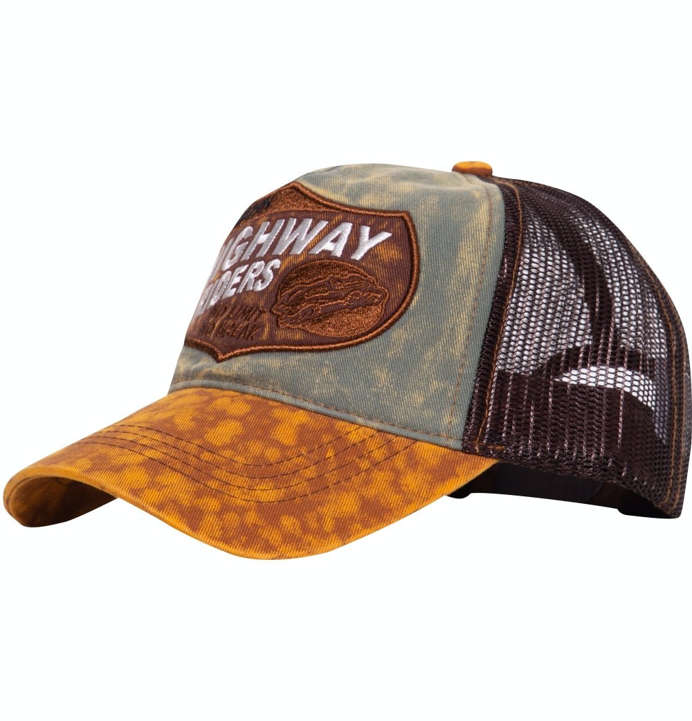 Trucker Cap mit authentischem Enzymwash «Highway Riders» Trucker Cap von King Kerosin