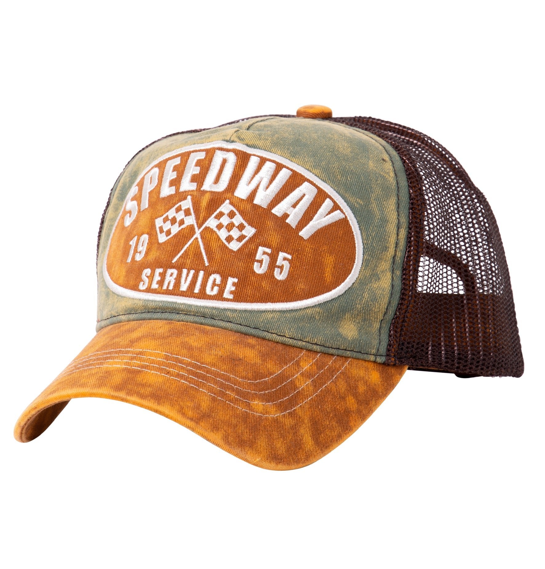 Trucker Cap mit cooler Vintage - Waschung «Speedway» Trucker Cap von King Kerosin