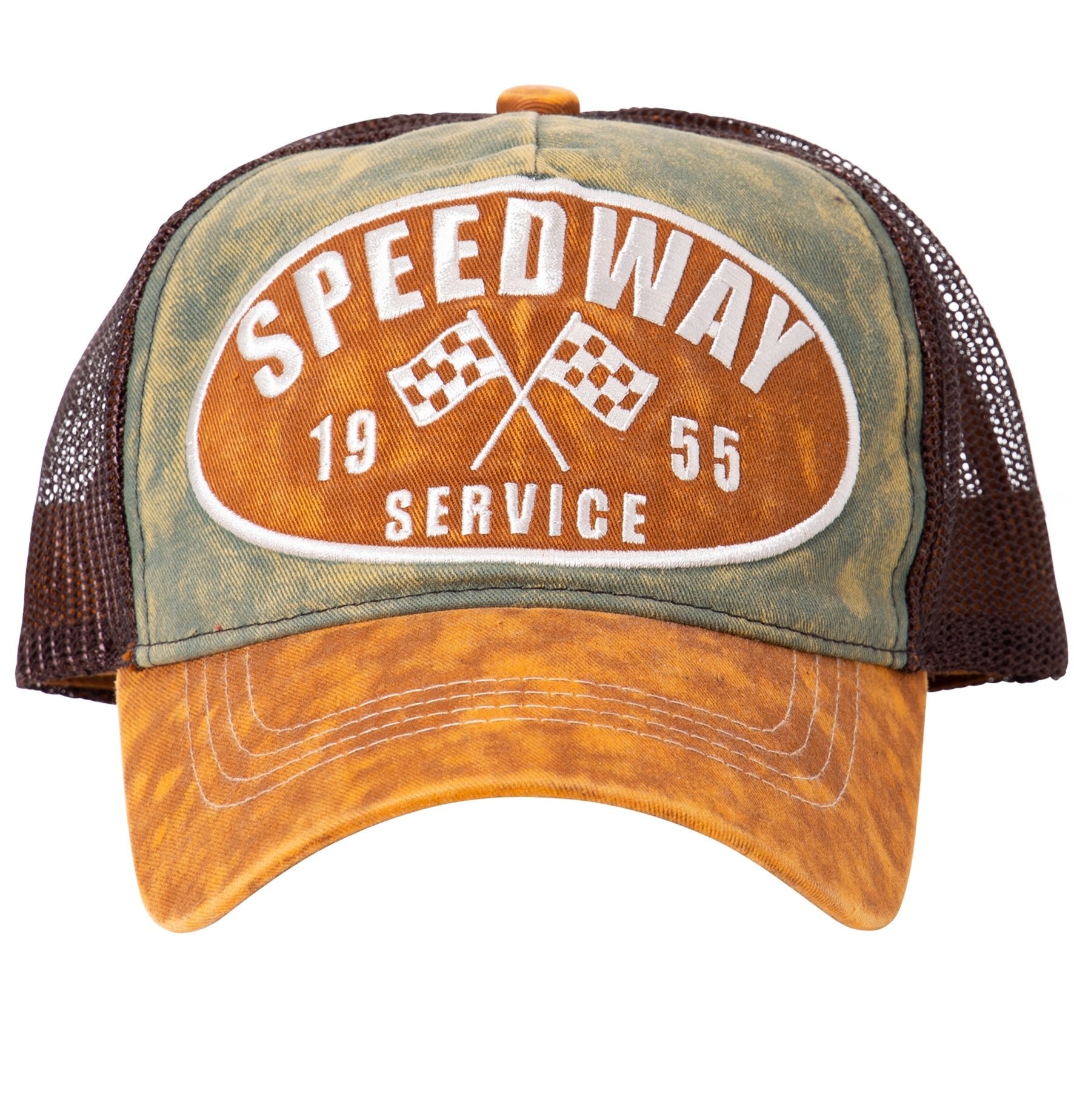 Trucker Cap mit cooler Vintage - Waschung «Speedway» Trucker Cap von King Kerosin