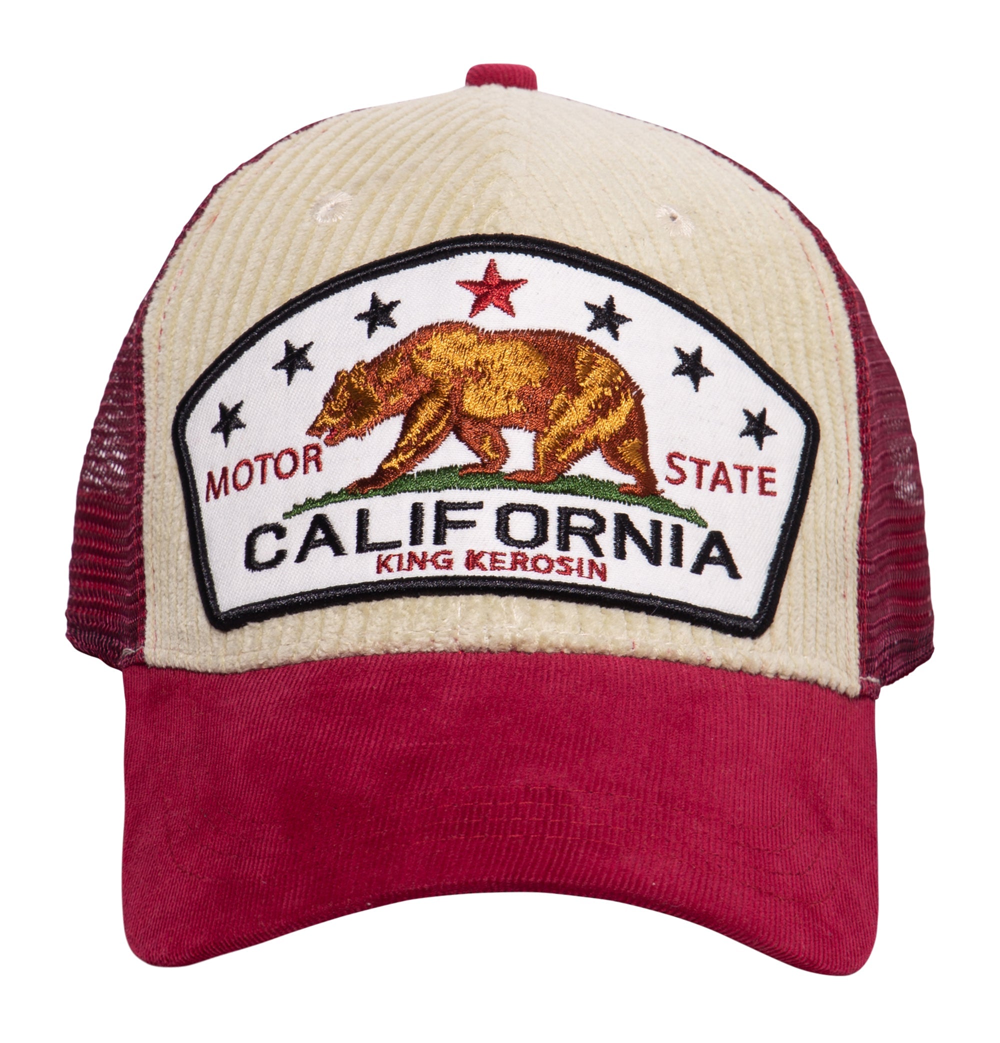 Trucker Cap mit Cord «California Bear» Trucker Cap von King Kerosin