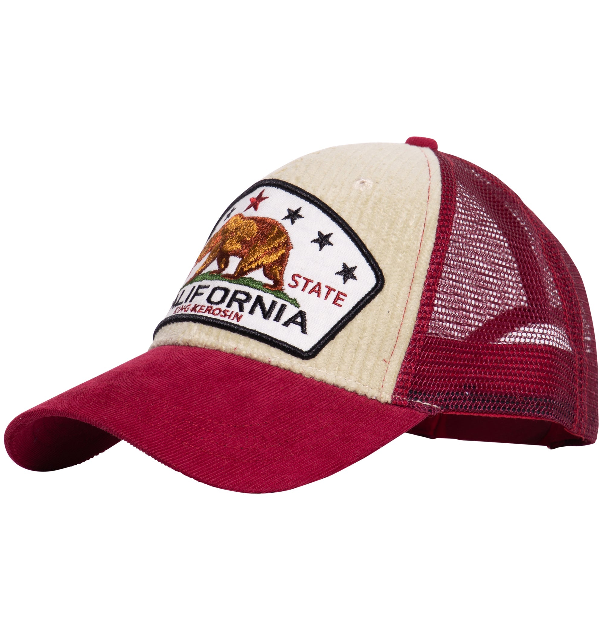Trucker Cap mit Cord «California Bear» Trucker Cap von King Kerosin