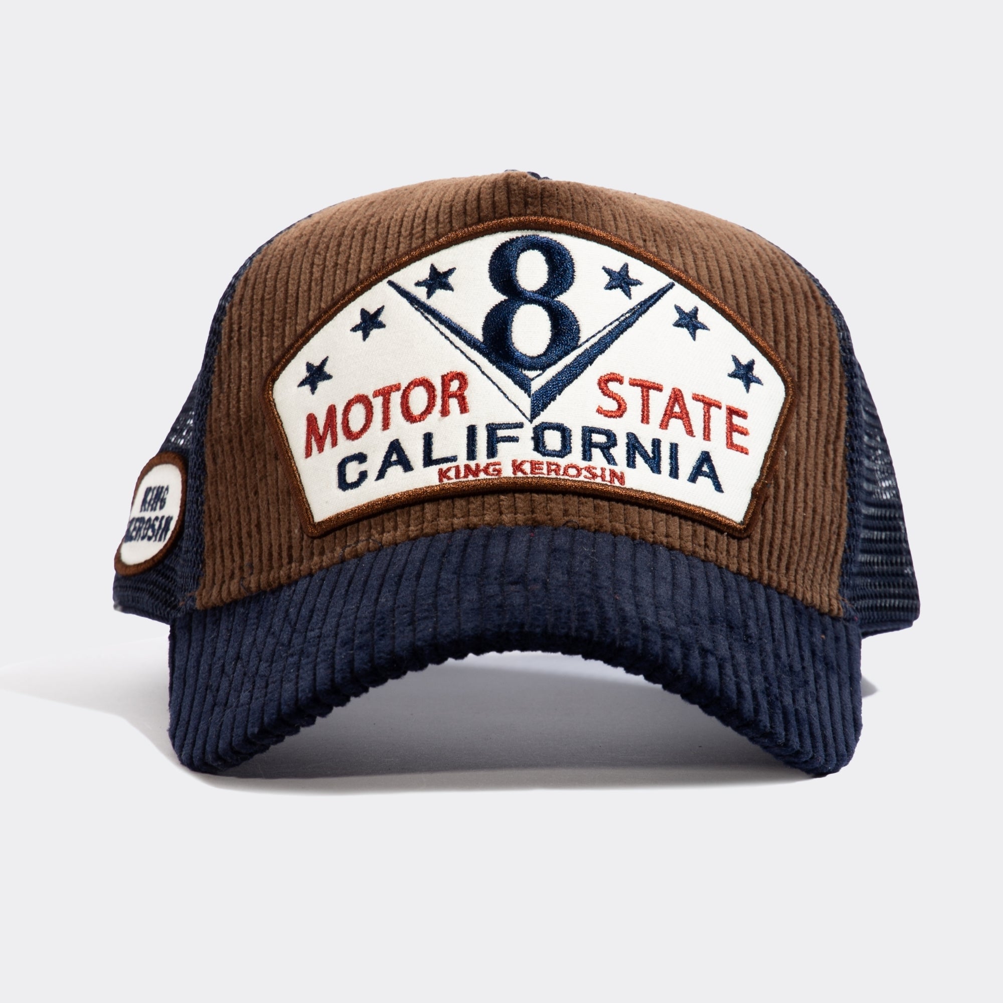 Trucker Cap mit Cord - Front «Motor State» Trucker Cap von King Kerosin