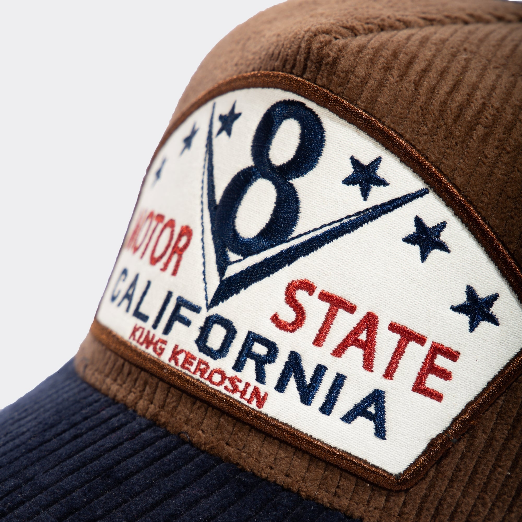Trucker Cap mit Cord - Front «Motor State» Trucker Cap von King Kerosin