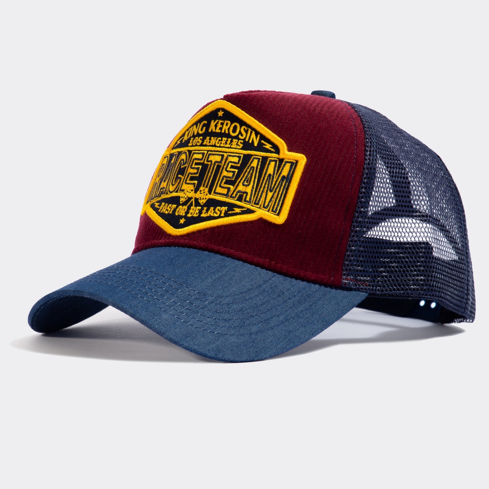 Trucker Cap mit Cord - Front «Raceteam» Trucker Cap von King Kerosin