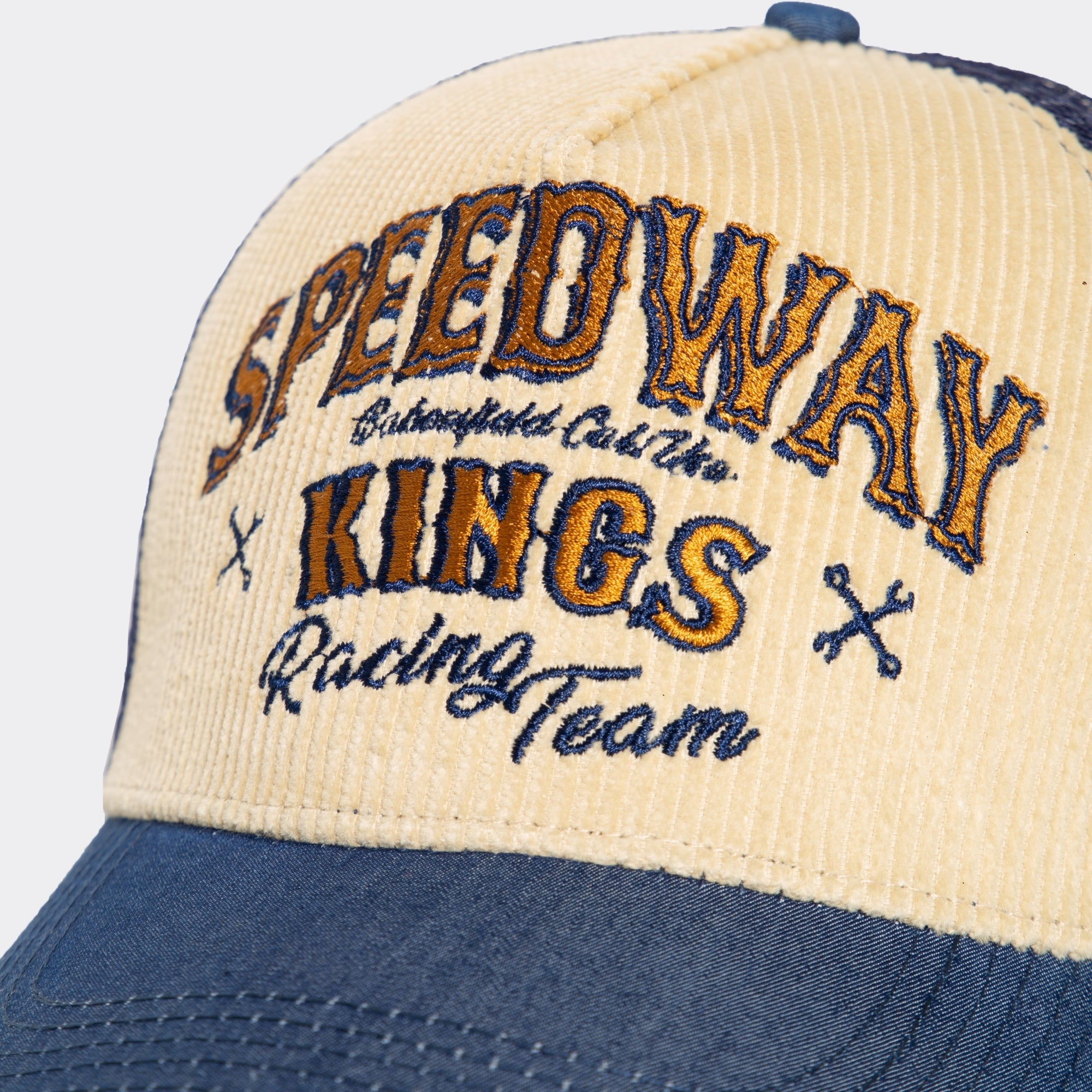 Trucker Cap mit Cord - Front «Speedway Kings» Trucker Cap von King Kerosin