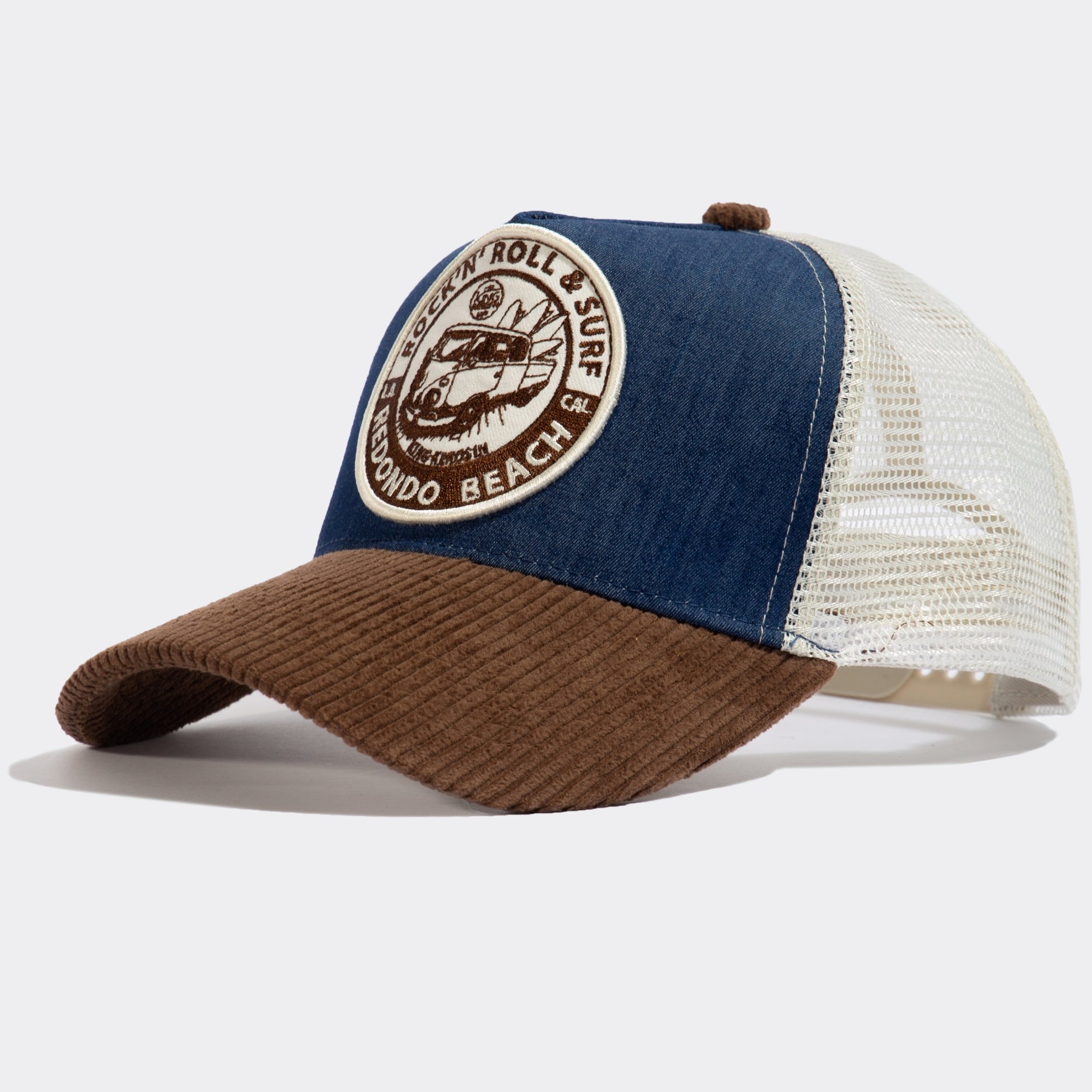 Trucker Cap mit Cord - Schirm «Rock`n Roll & Surf» Trucker Cap von King Kerosin