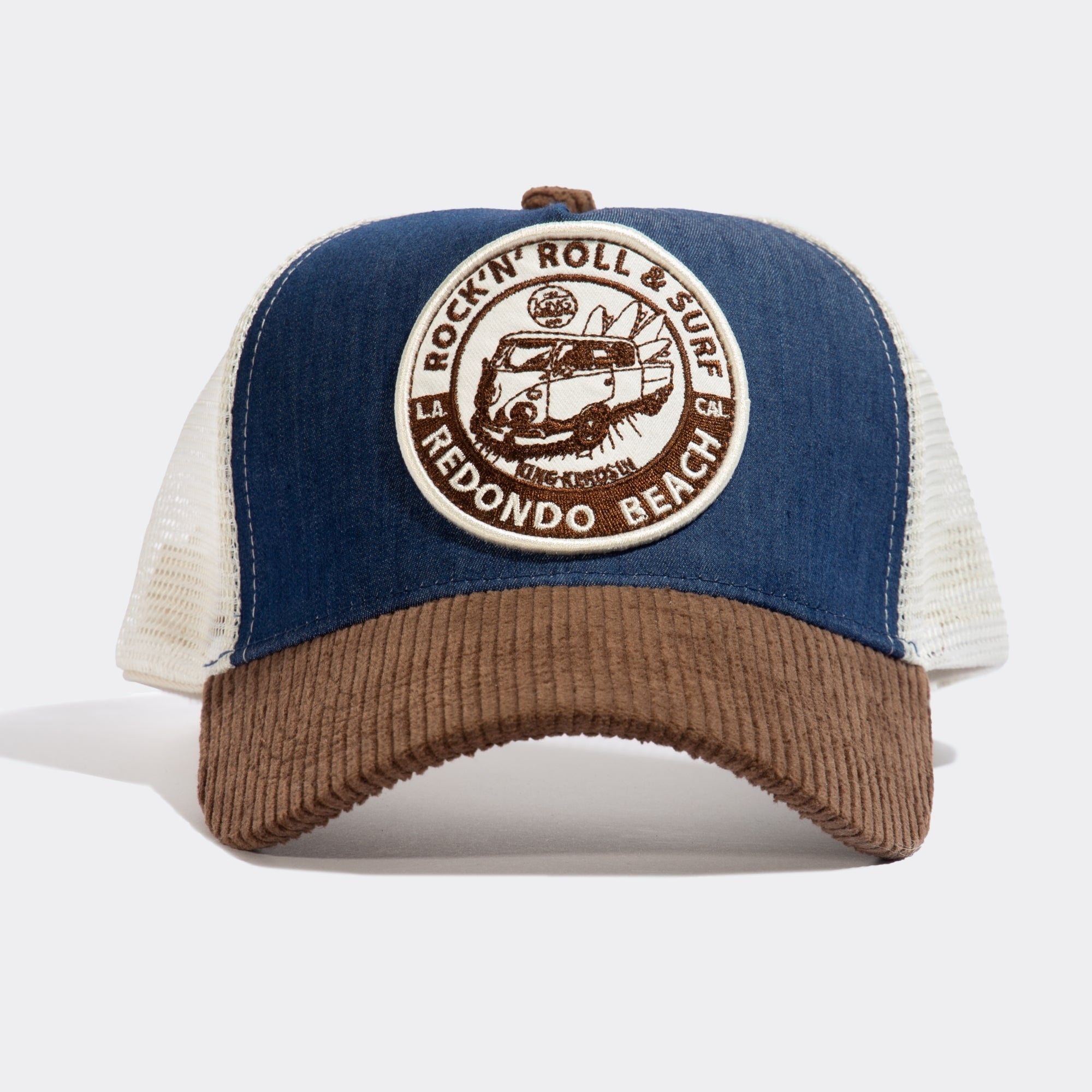Trucker Cap mit Cord - Schirm «Rock`n Roll & Surf» Trucker Cap von King Kerosin