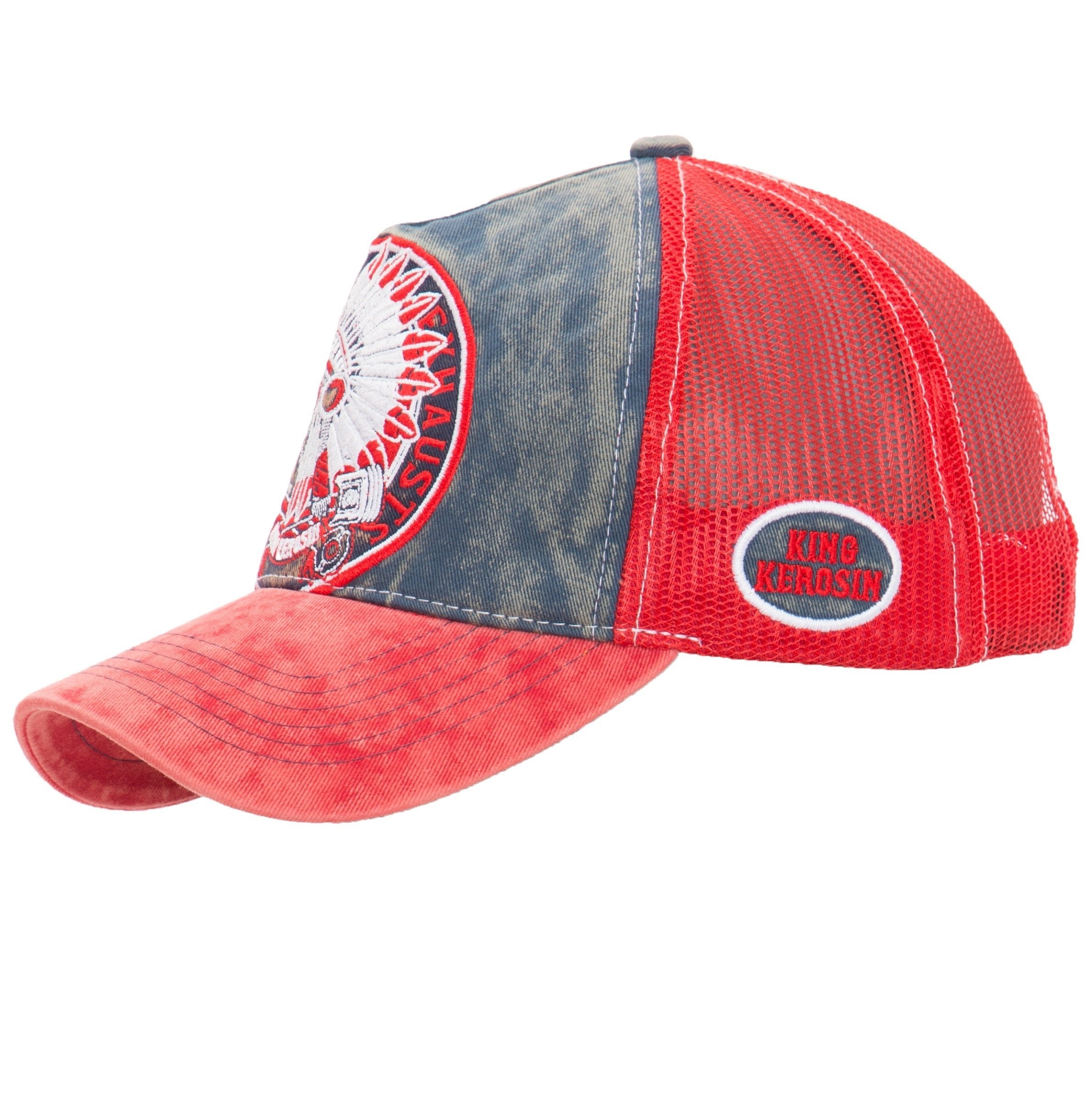 Trucker Cap mit Denim Einsatz im Used Look «True Roots» Trucker Cap von King Kerosin