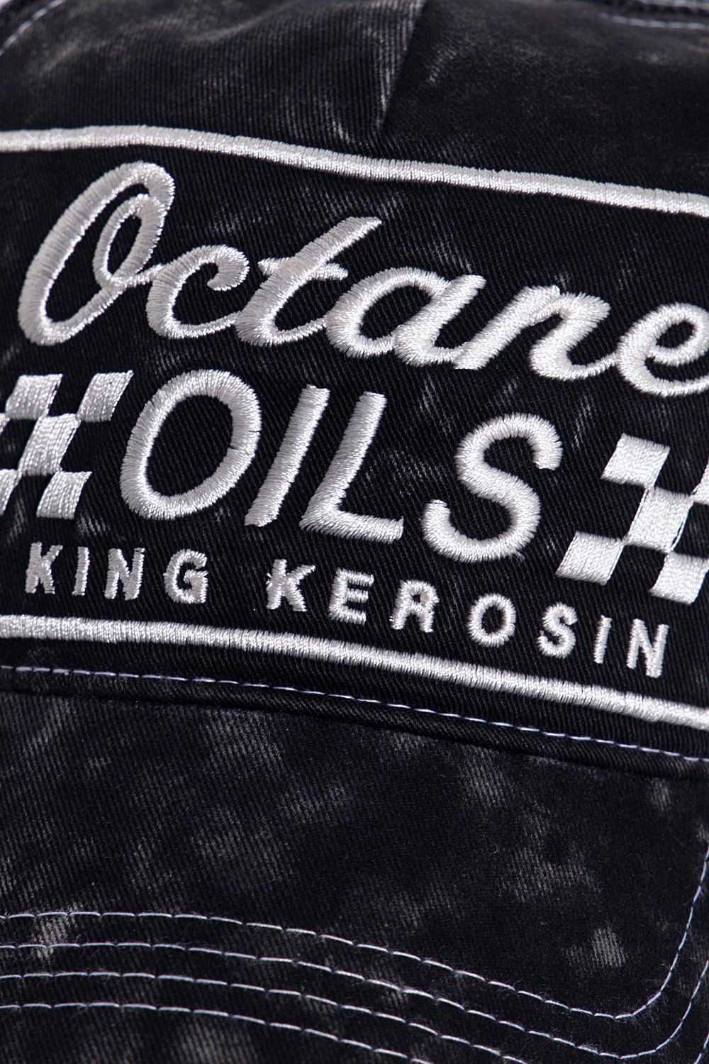 Trucker Cap mit Enzymwash - Effekt und Stickerei «Octane Oils» Trucker Cap von King Kerosin
