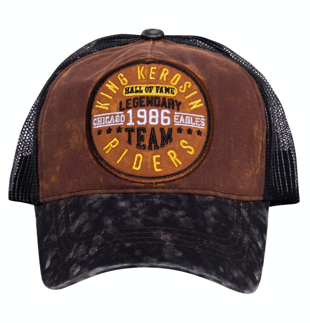 Trucker Cap mit Enzymwash und Stickerei «Legendary Team» Trucker Cap von King Kerosin