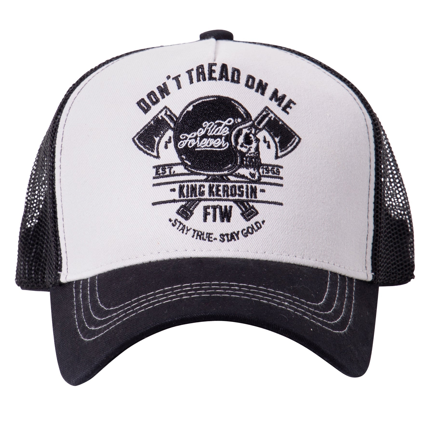 Trucker Cap mit Front - Stickerei «Don't Tread On Me» Trucker Cap von King Kerosin