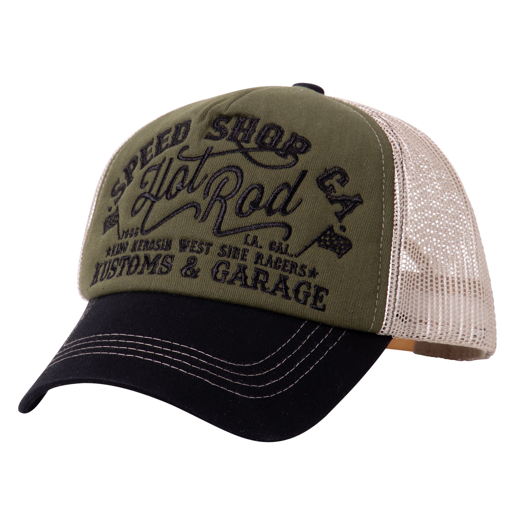 Trucker Cap mit Front - Stickerei «Hot Rod» Trucker Cap von King Kerosin