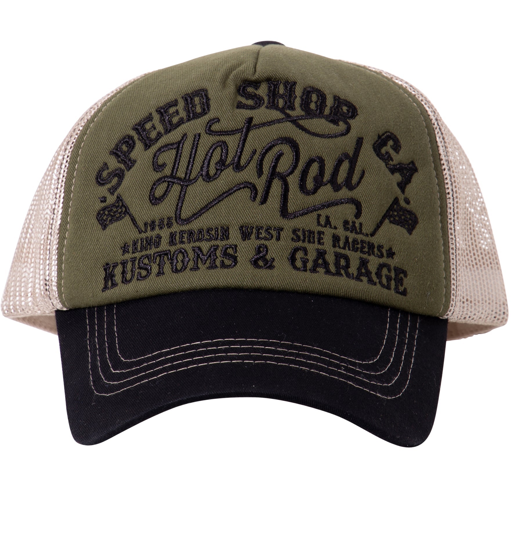 Trucker Cap mit Front - Stickerei «Hot Rod» Trucker Cap von King Kerosin