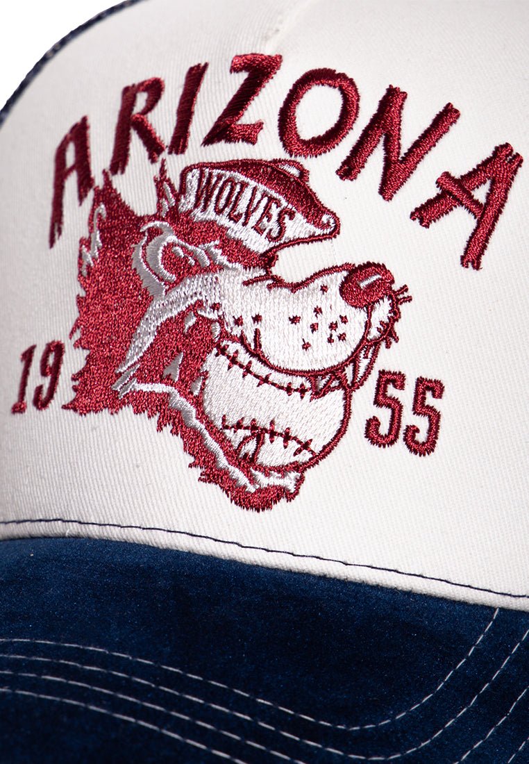 Trucker Cap mit Front - Stickerei und Schirm in Samt - Optik «Arizona» Trucker Cap von King Kerosin