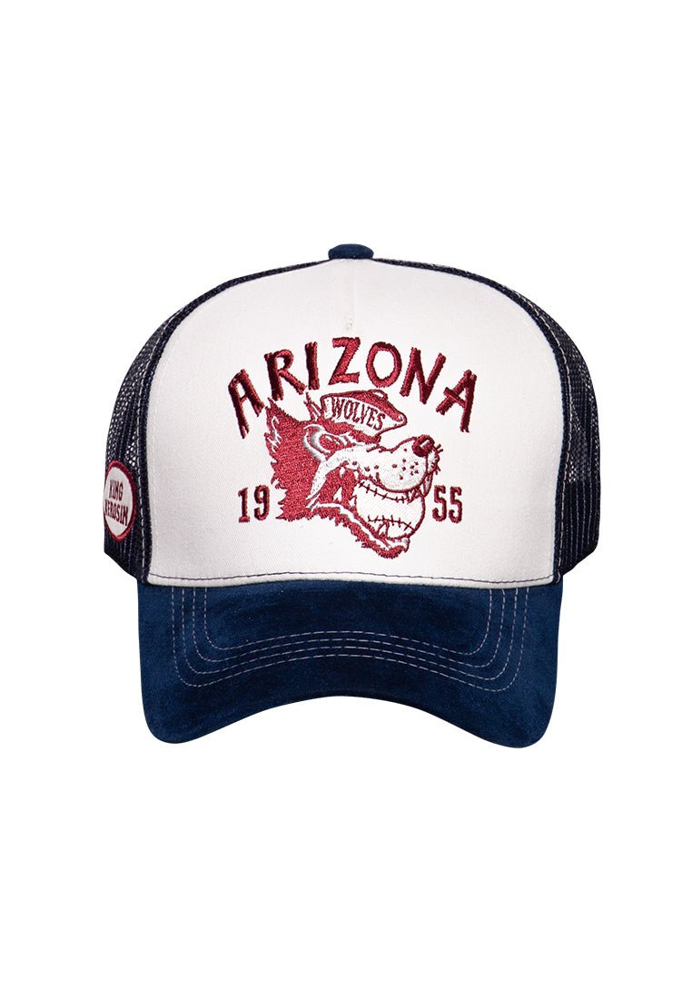 Trucker Cap mit Front - Stickerei und Schirm in Samt - Optik «Arizona» Trucker Cap von King Kerosin