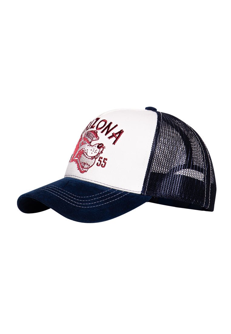 Trucker Cap mit Front - Stickerei und Schirm in Samt - Optik «Arizona» Trucker Cap von King Kerosin