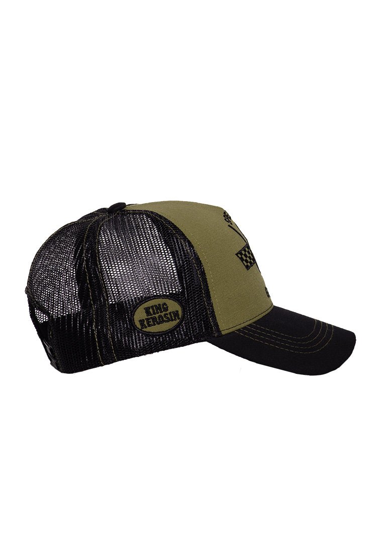 Trucker Cap mit Front - Stickerei und seitlichem Patch «Speed Up Gears» Trucker Cap von King Kerosin