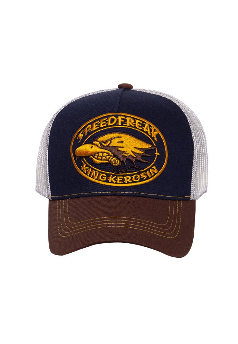 Trucker Cap mit kontrastierender Stickerei «Speedfreak» Trucker Cap von King Kerosin