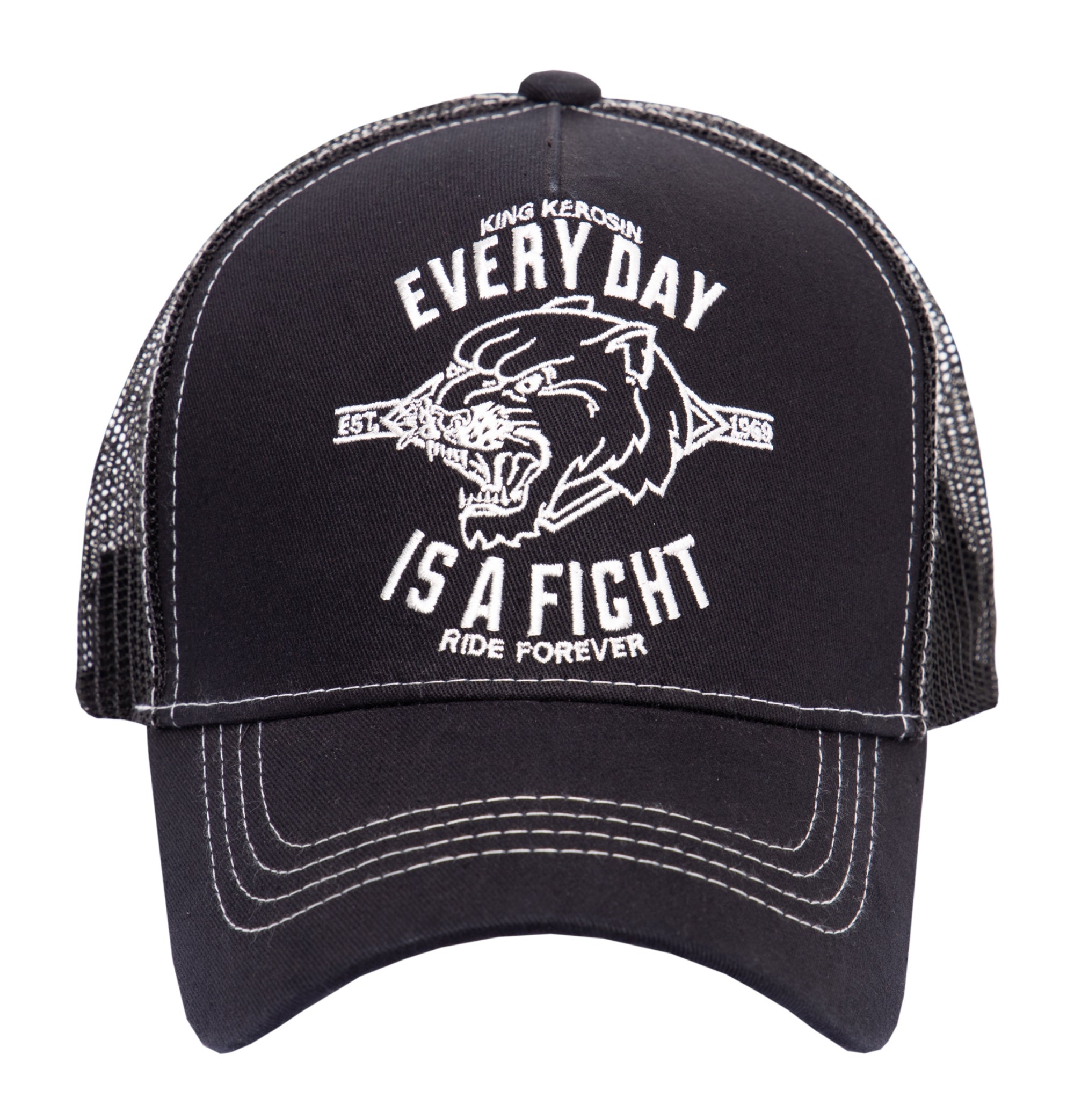 Trucker Cap mit Motiv Stickerei «Every day is a fight» Trucker Cap von King Kerosin