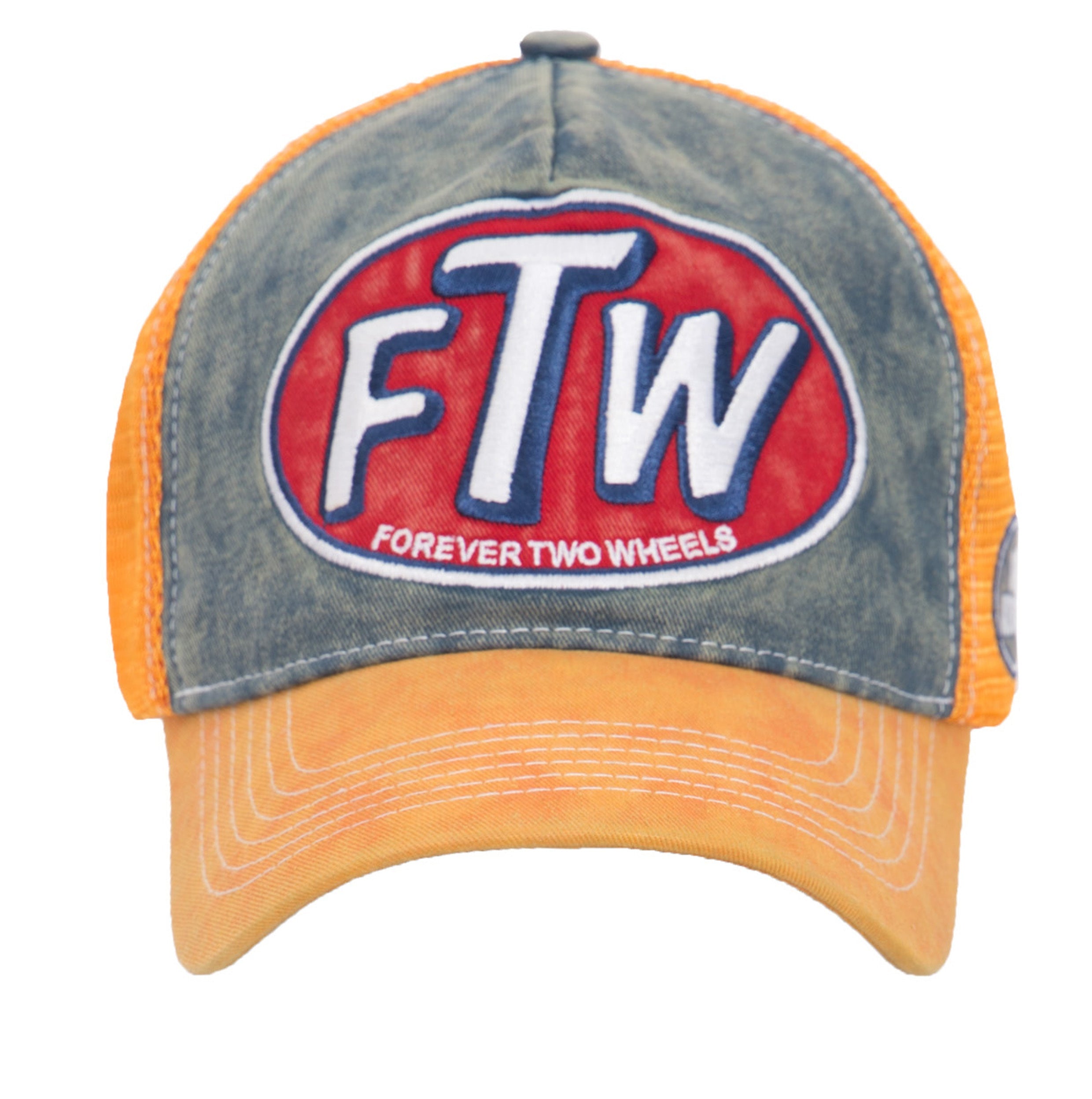 Trucker Cap mit Patch vorne «Forever Two Wheels» Trucker Cap von King Kerosin