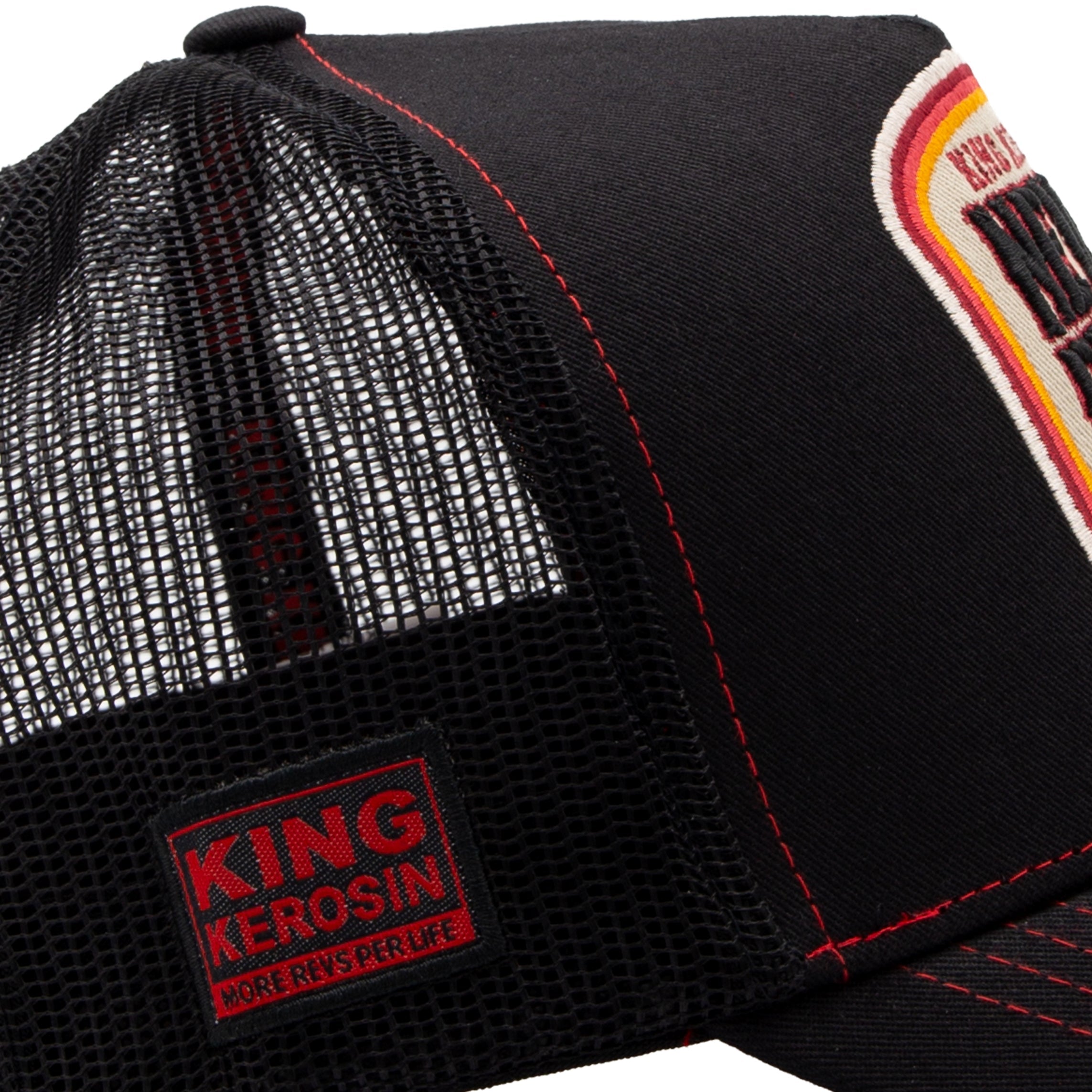 Trucker Cap mit Statement - Patch 'Never Fuck A Fucker' in Schwarz Trucker Cap von King Kerosin
