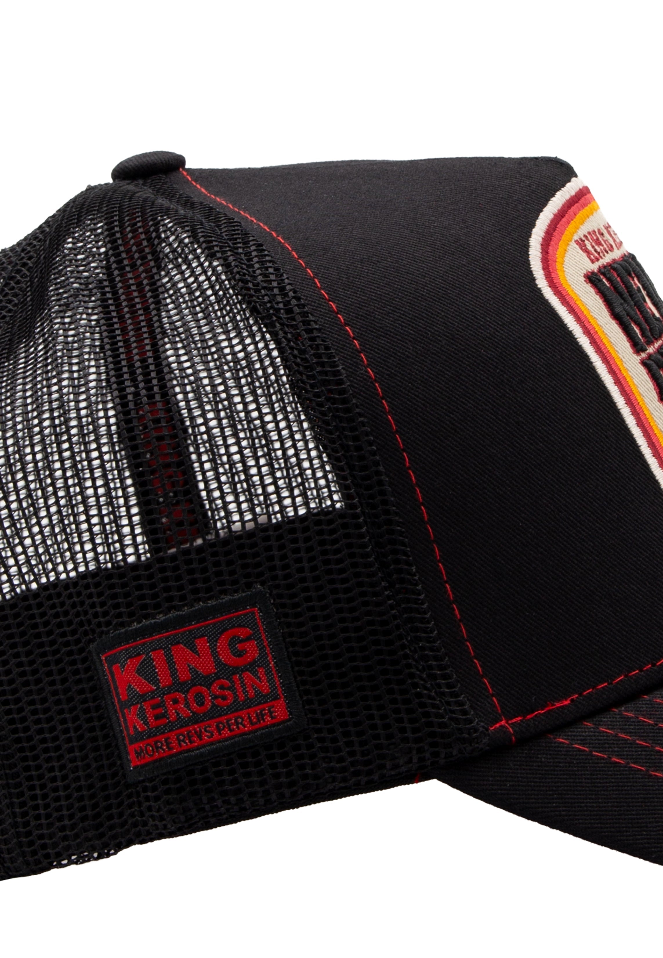 Trucker Cap mit Statement - Patch 'Never Fuck A Fucker' in Schwarz Trucker Cap von King Kerosin