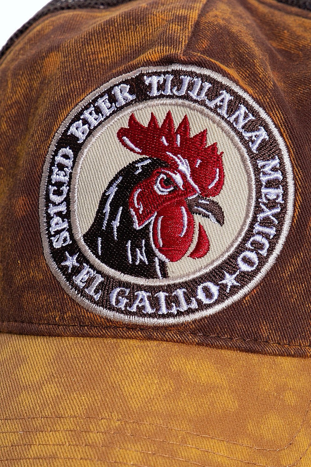 Trucker Cap mit Stickerei und Enzymwash - Effekt «El Gallo» Trucker Cap von King Kerosin