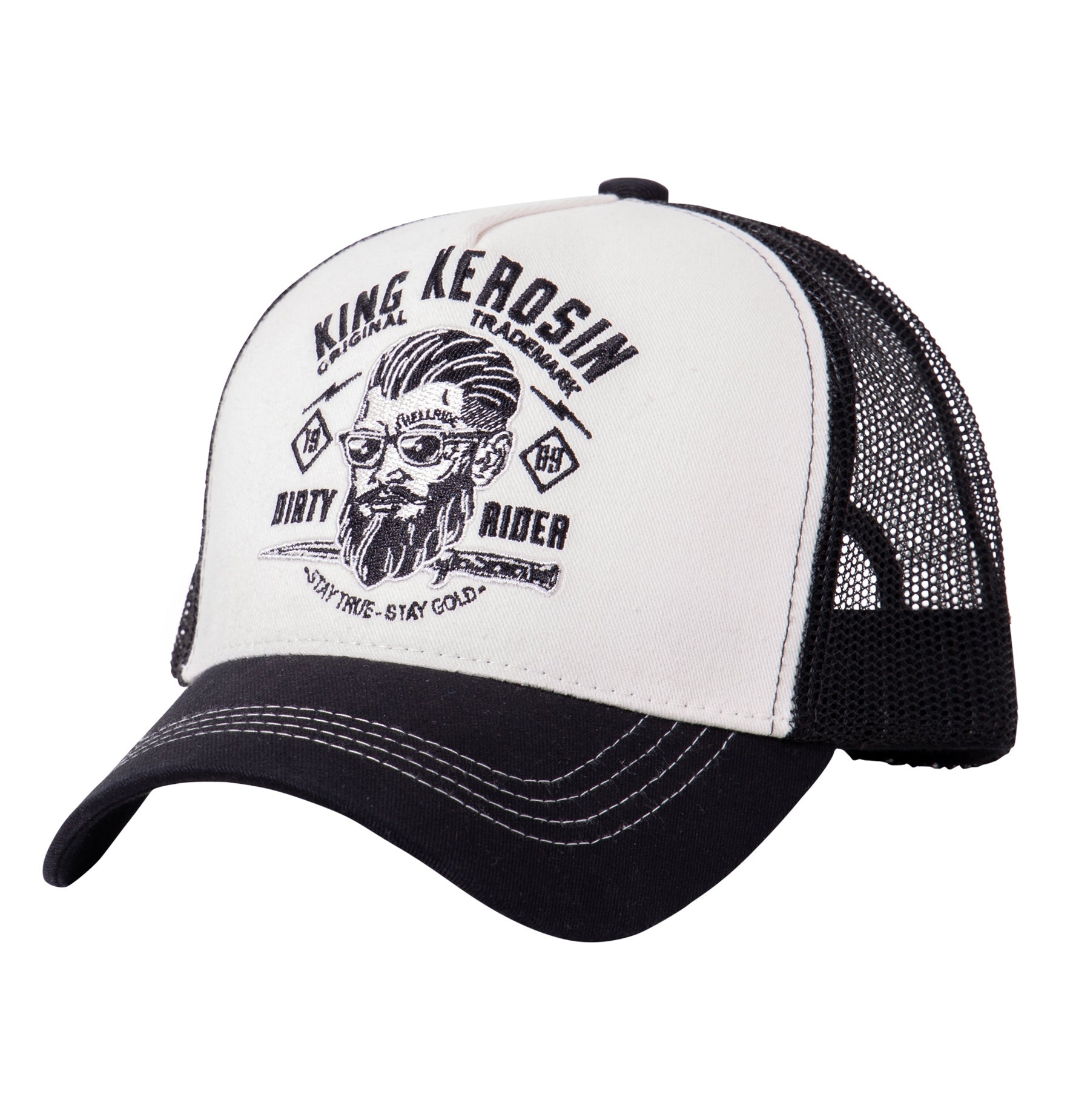 Trucker Cap mit Stickmotiv «Dirty Rider» Trucker Cap von King Kerosin