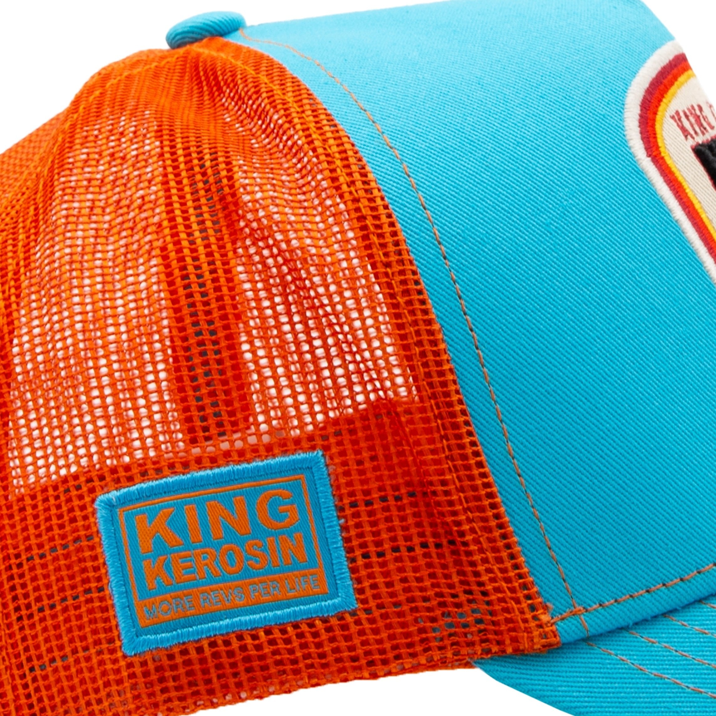 Trucker Cap 'Never Fuck A Fucker' in Türkis Trucker Cap von King Kerosin