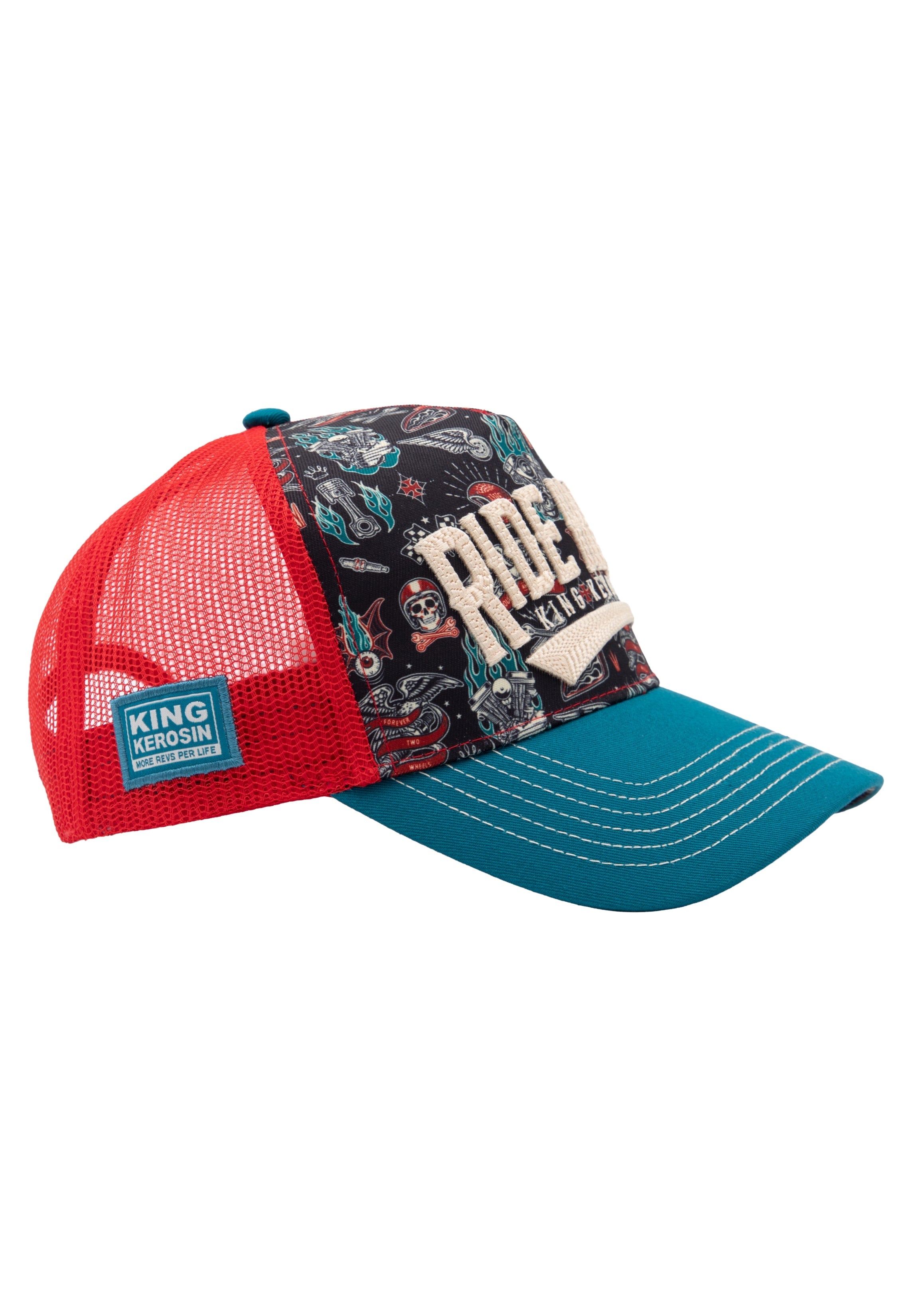 Trucker Cap 'Ride Hard' in Schwarz Trucker Cap von King Kerosin