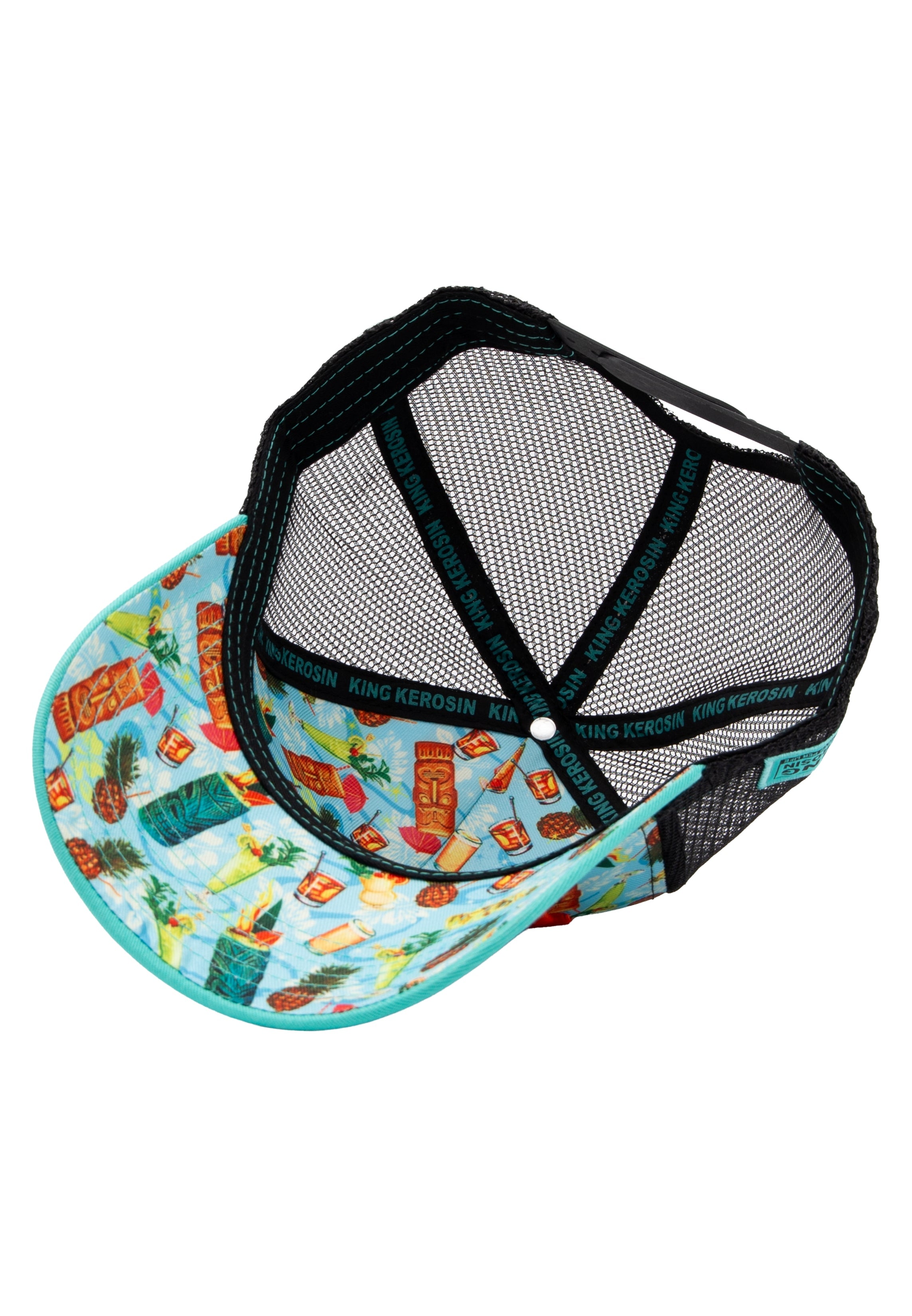 Trucker Cap 'Tiki Bar Honolulu' in Türkis Trucker Cap von King Kerosin