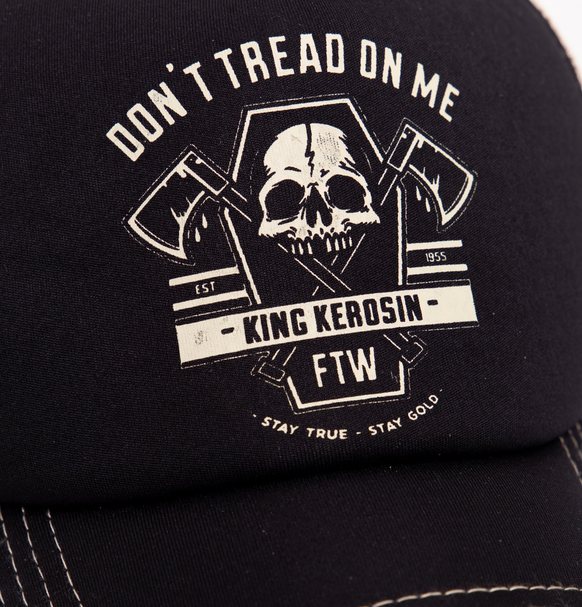 Trucker Cap»Don´t tread on me«mit Printmotiv «Don´t tread on me» Trucker Cap von King Kerosin