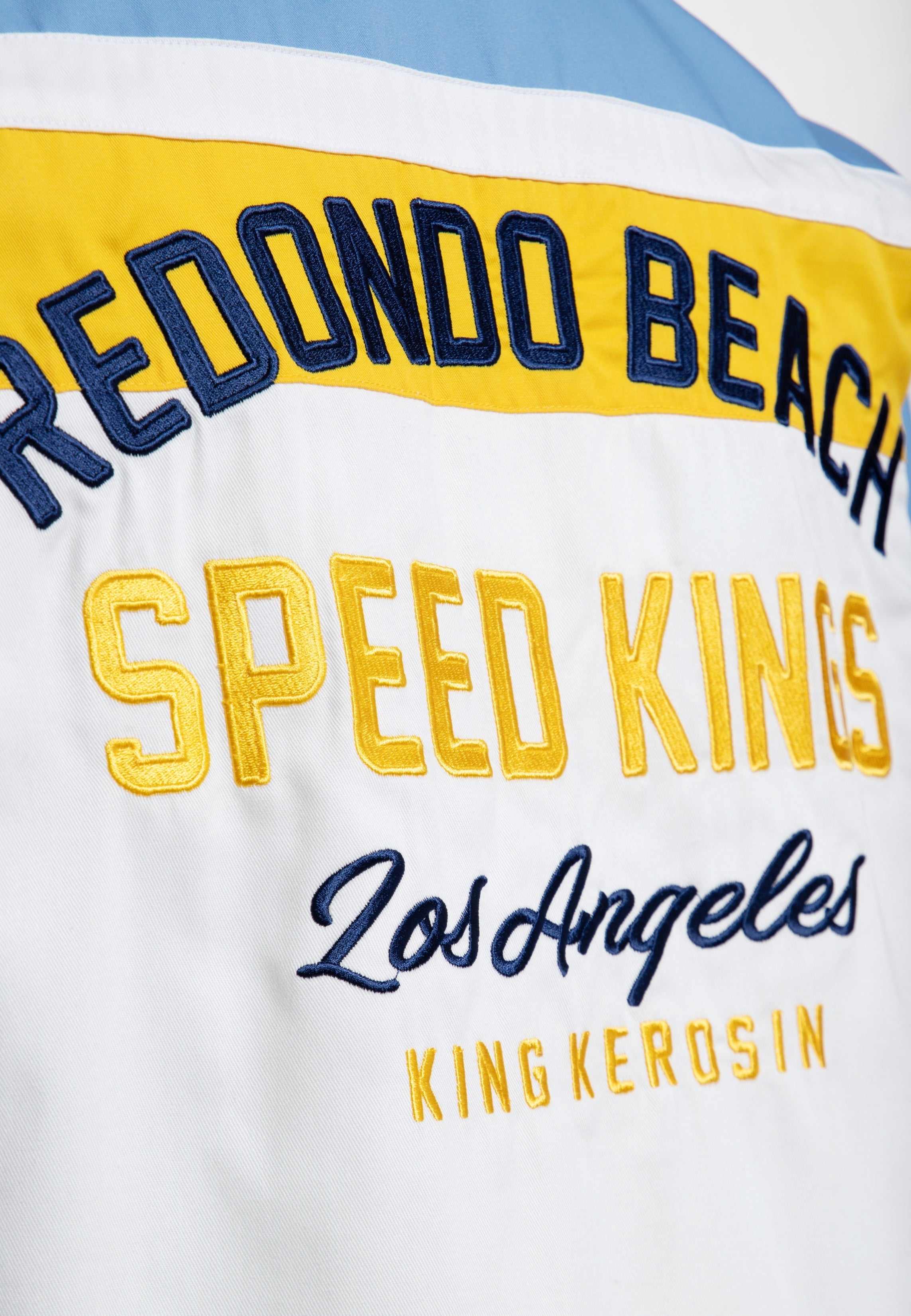 Workwear Hemd 'Redondo Beach Speed Kings' in Hellblau Hemden - Kurzarm von King Kerosin