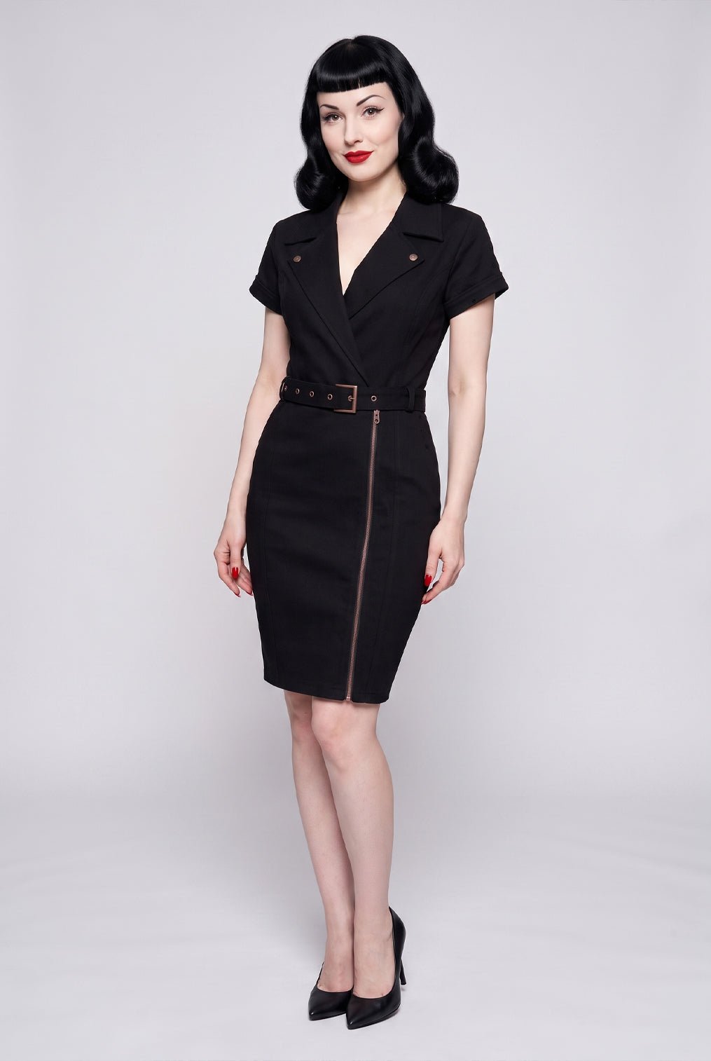 Bleistiftkleid in Schwarz Kleider von Queen Kerosin