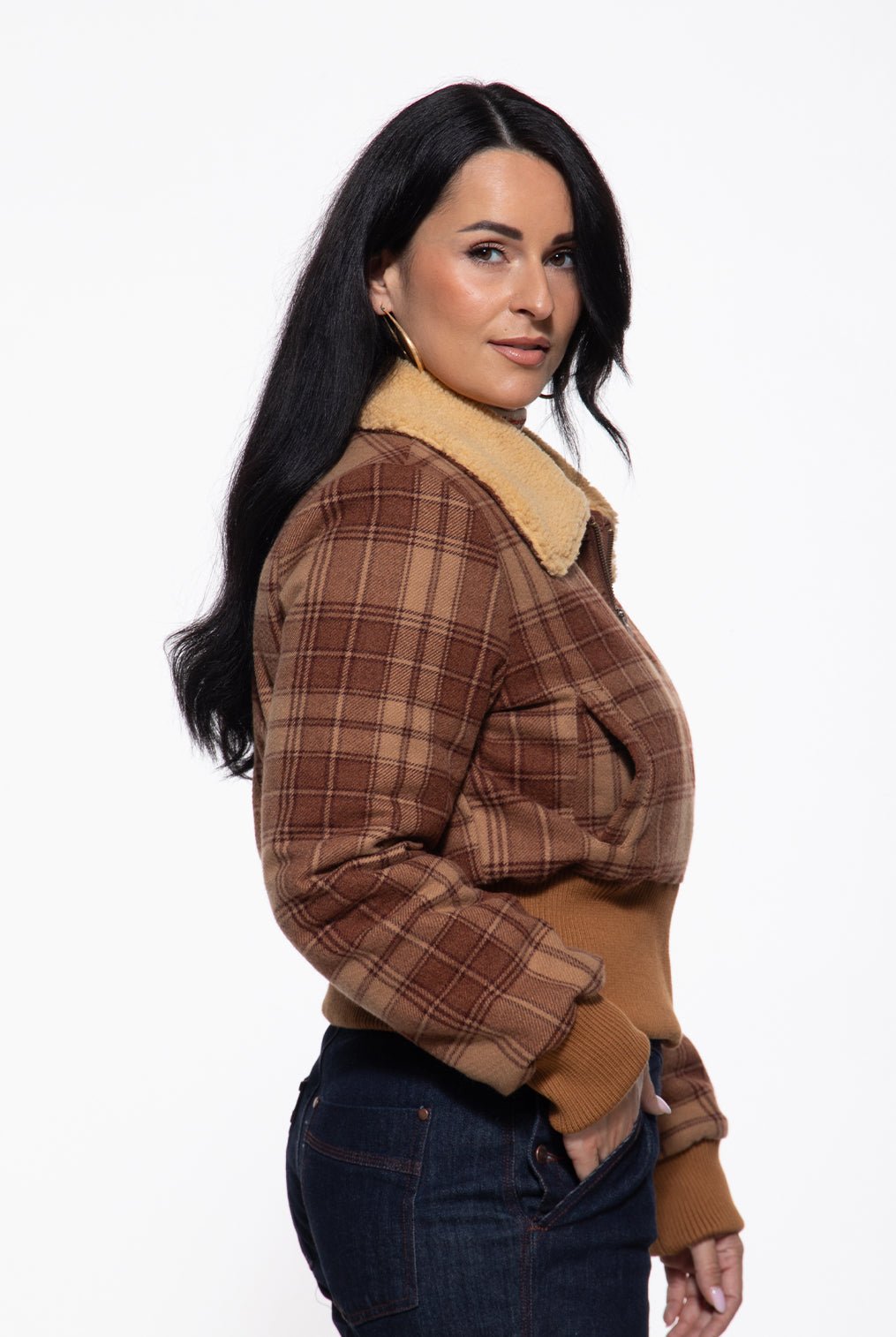 Blousonjacke in Braun – Winterjacken von Queen Kerosin - Ansicht 2