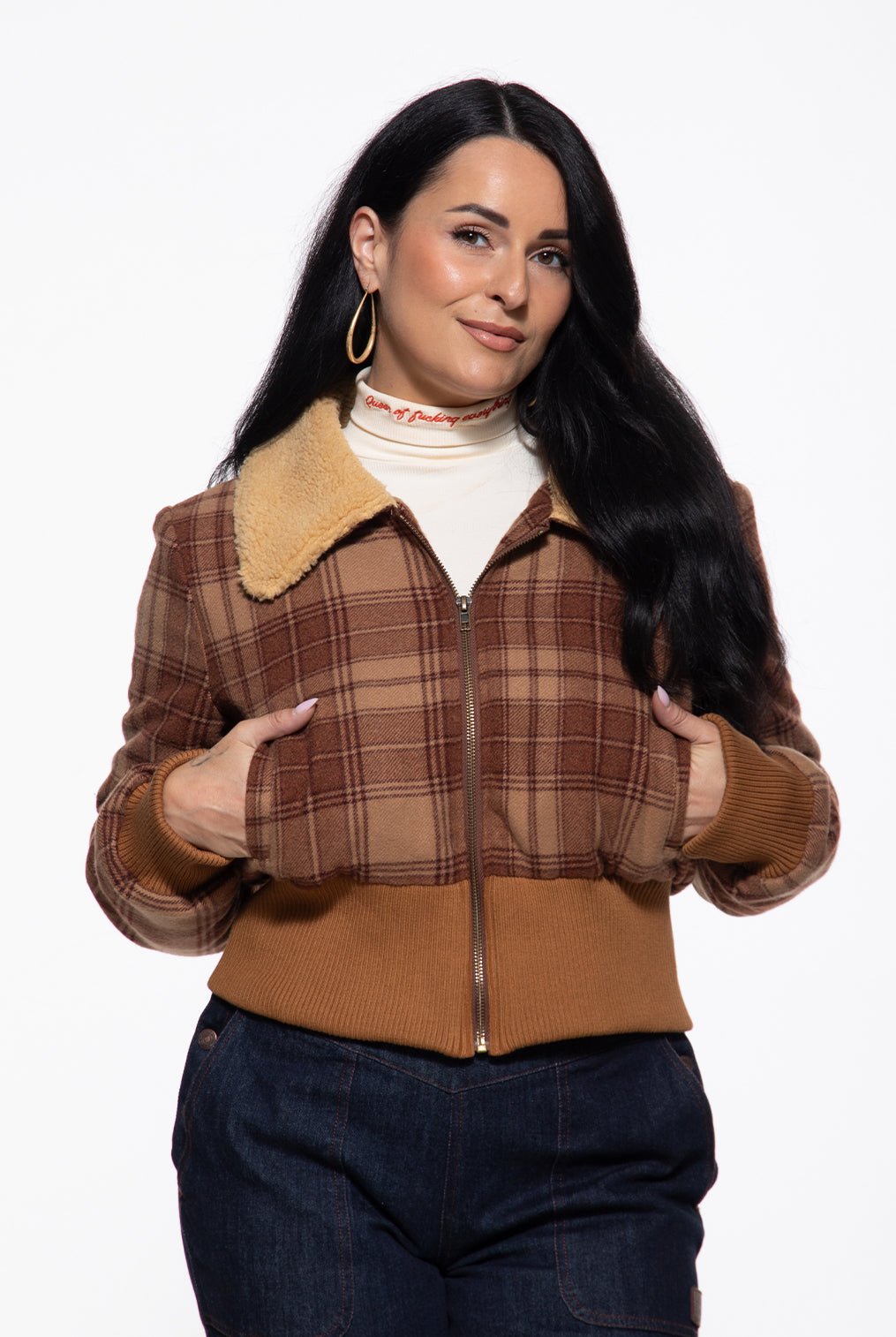 Blousonjacke in Braun – Winterjacken von Queen Kerosin - Ansicht 1