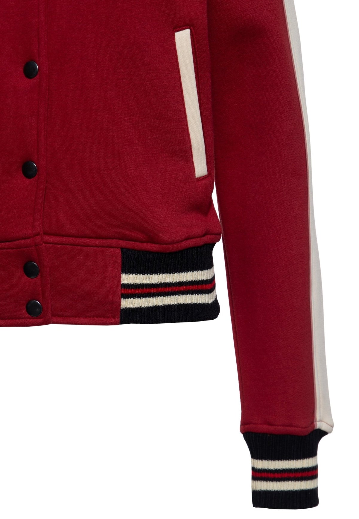Collegejacke 'I Don't Care' in Bordeaux – College & Baseball Jacken von Queen Kerosin - Ansicht 5