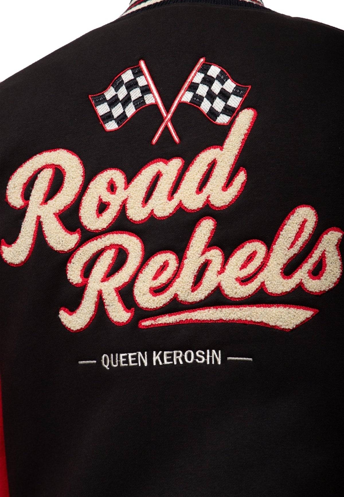 Collegejacke 'Road Rebels' in Schwarz – College & Baseball Jacken von Queen Kerosin - Ansicht 5
