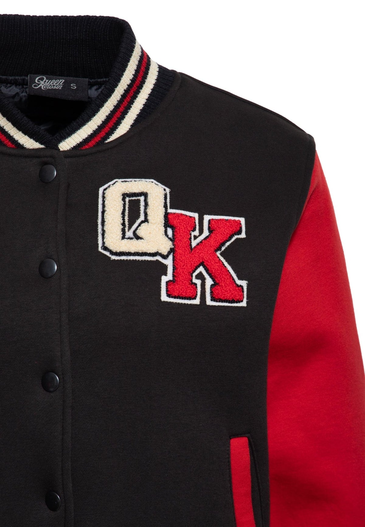 Collegejacke 'Road Rebels' in Schwarz – College & Baseball Jacken von Queen Kerosin - Ansicht 3