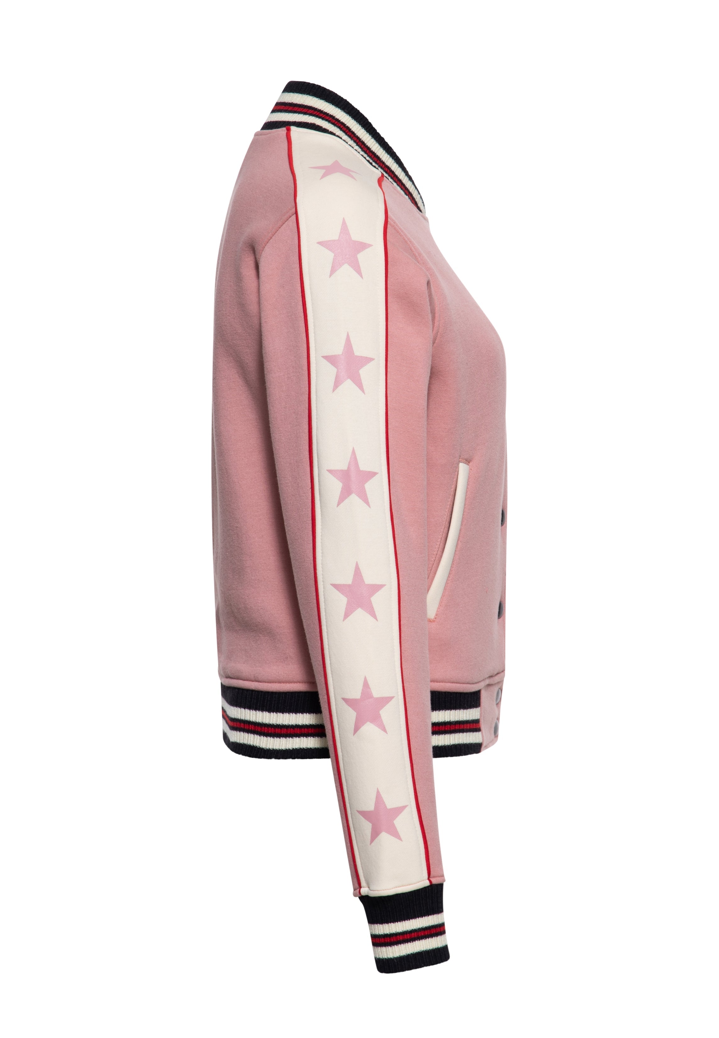 Collegejacke 'Star' in Rosa College & Baseball Jacken von Queen Kerosin