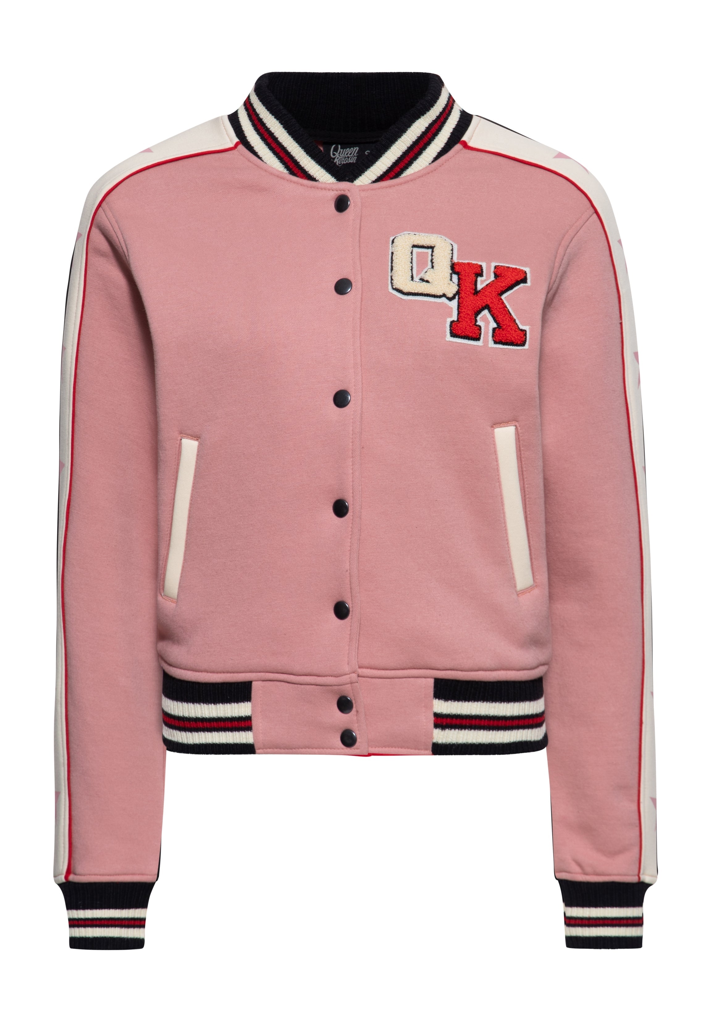 Collegejacke 'Star' in Rosa College & Baseball Jacken von Queen Kerosin