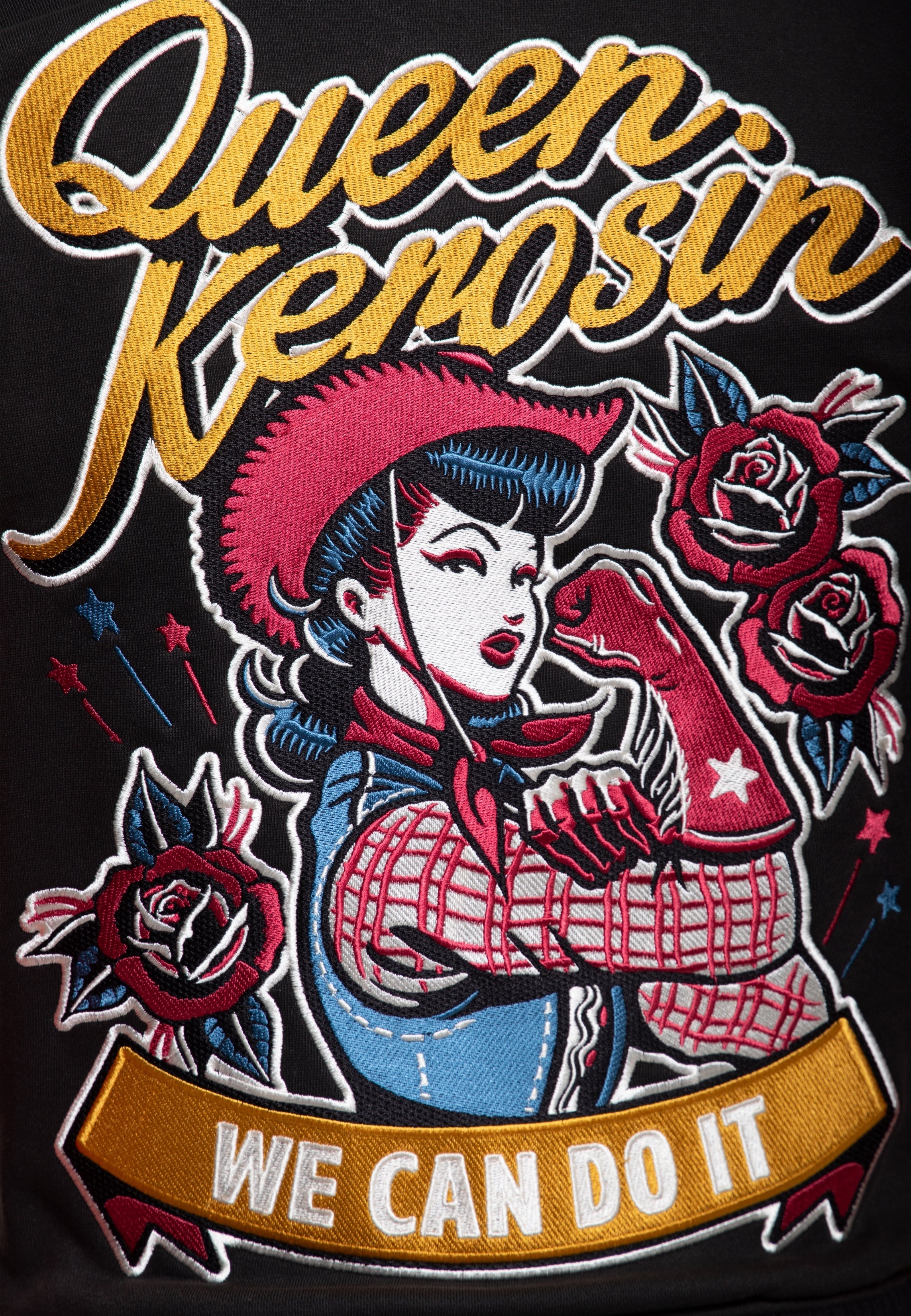 Collegejacke 'We Can Do It' in Schwarz College & Baseball Jacken von Queen Kerosin