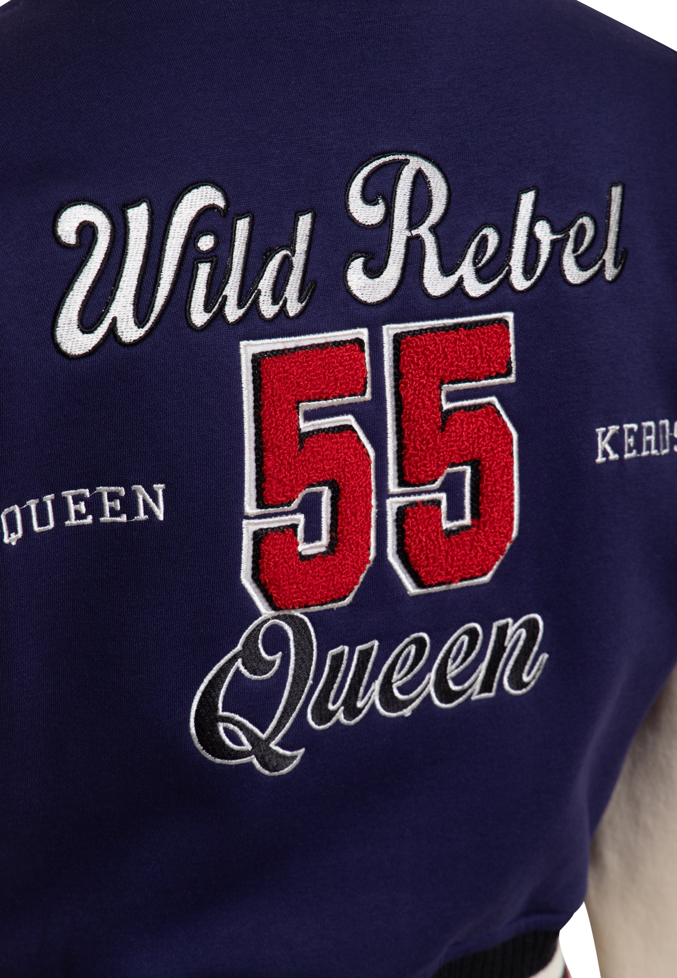 Collegejacke 'Wild Rebel' in Blau College & Baseball Jacken von Queen Kerosin