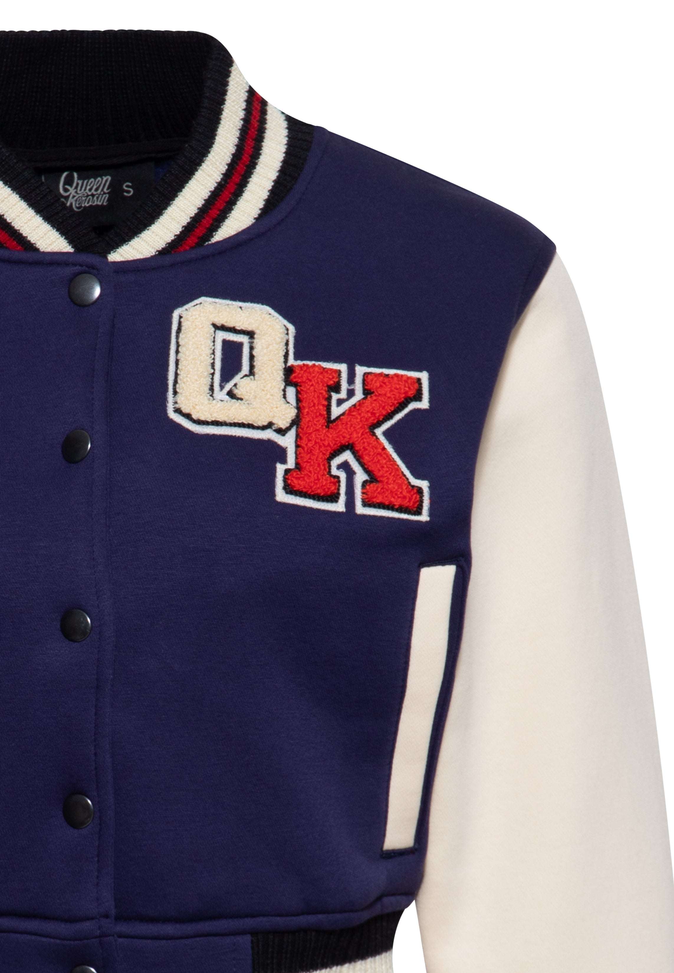 Collegejacke 'Wild Rebel' in Blau College & Baseball Jacken von Queen Kerosin