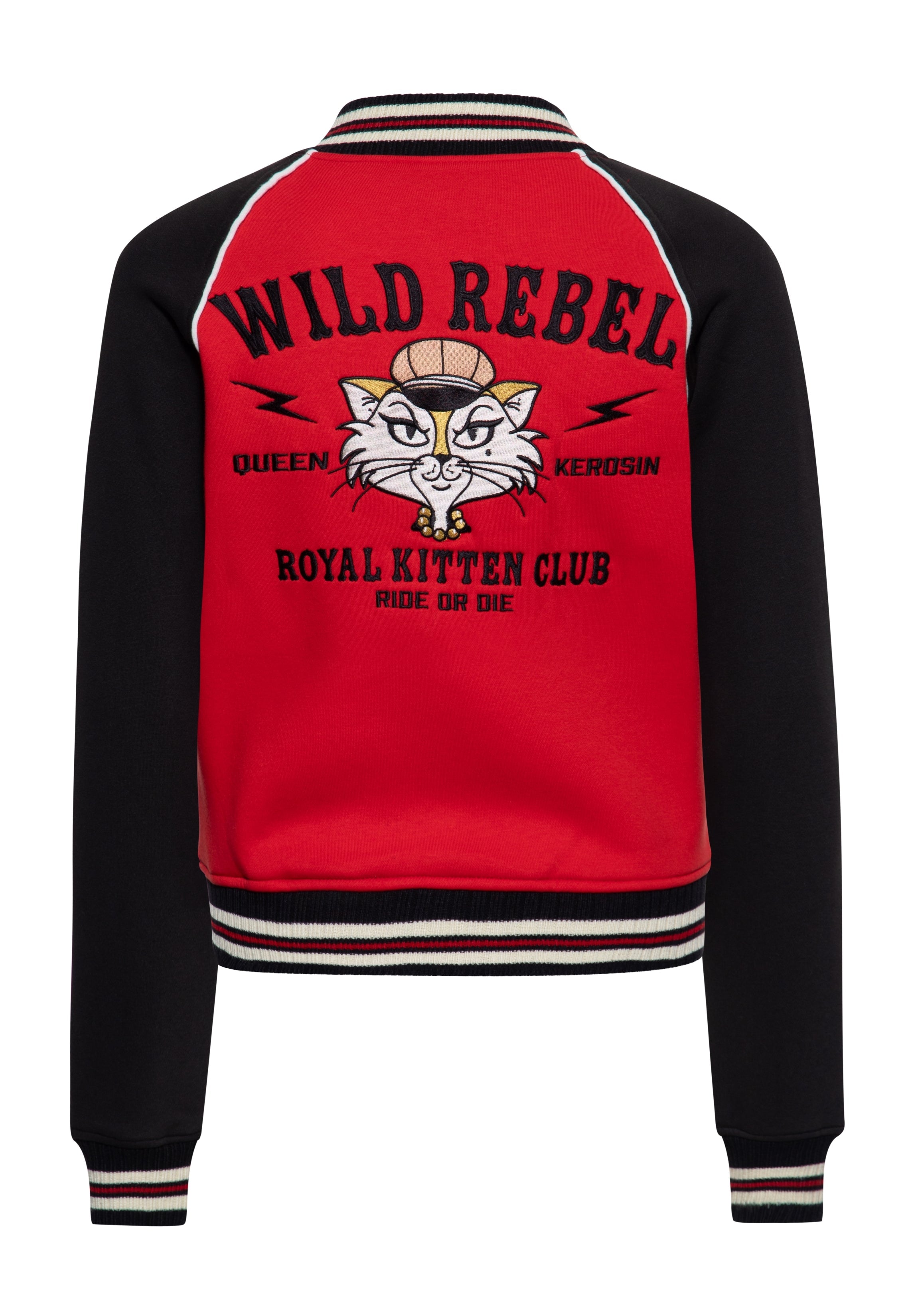 Collegejacke 'Wild Rebel' in Rot College & Baseball Jacken von Queen Kerosin